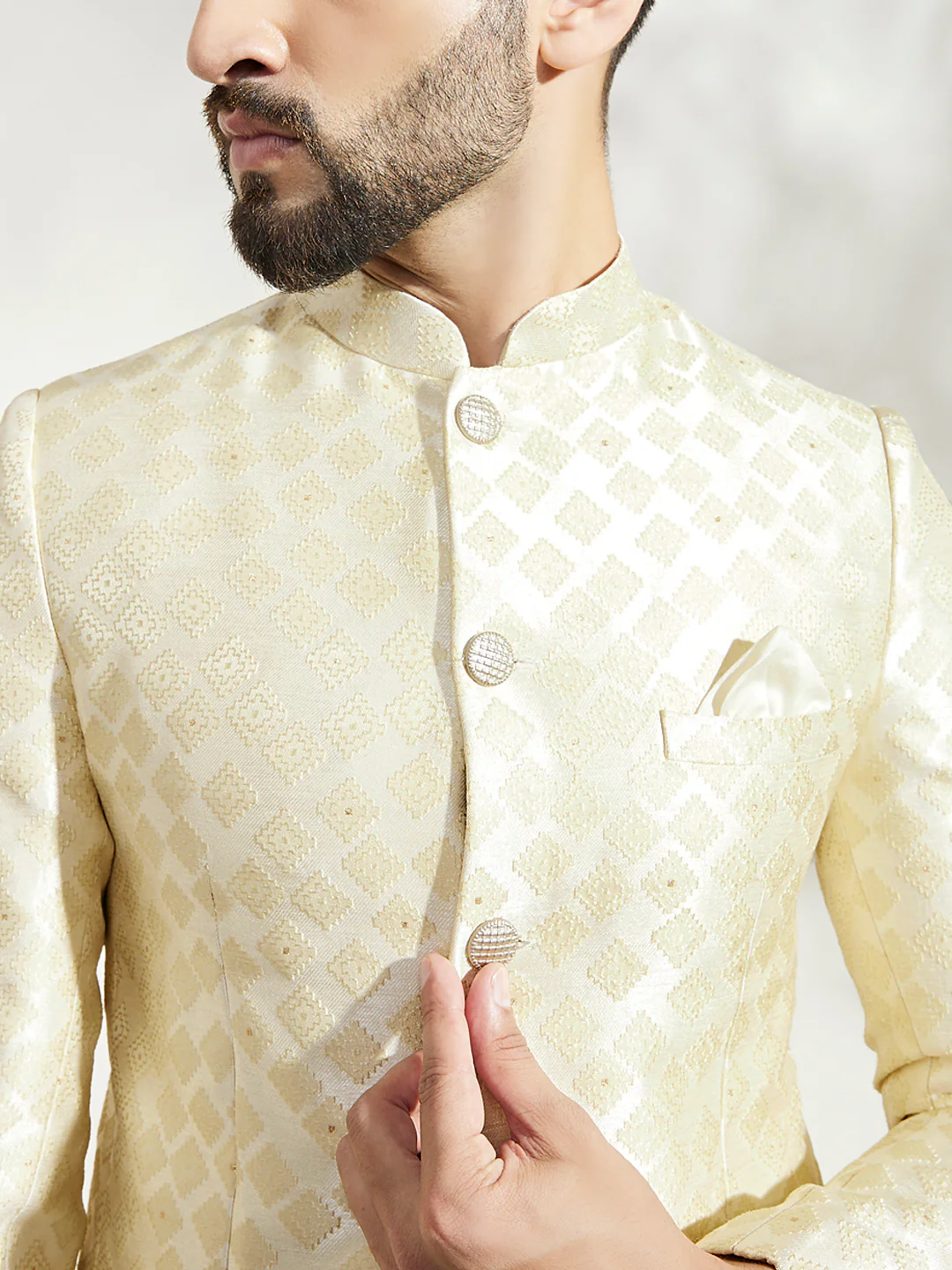 Cream Jodhpuri Bandhgala - Image 6