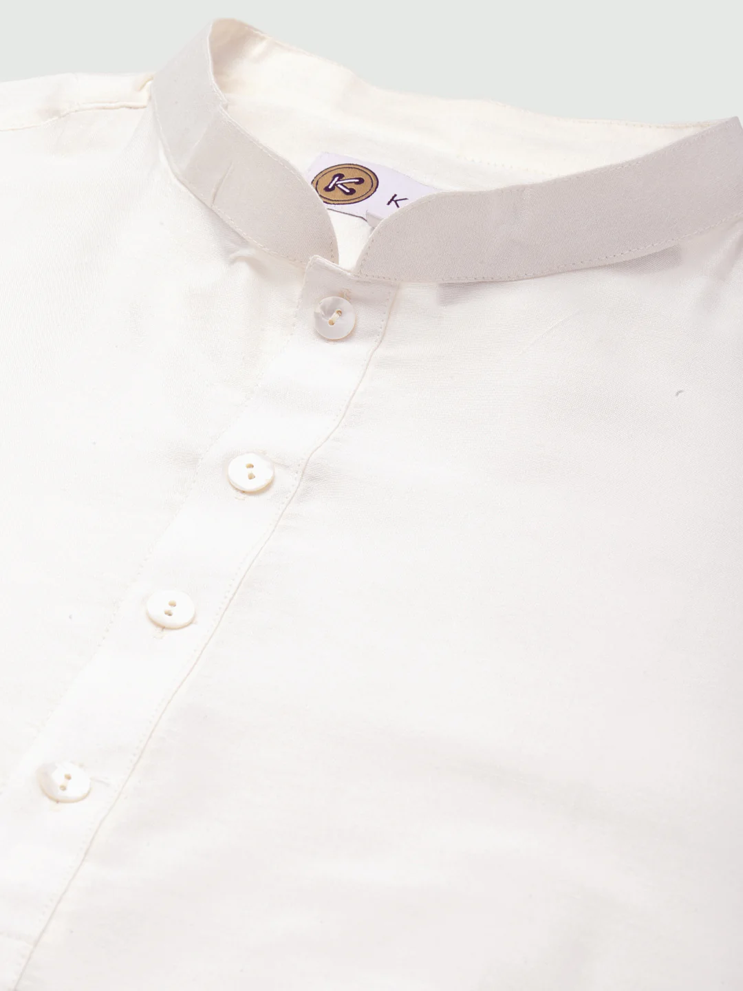 White Silk Blend Kurta Churidar with Printed Dupatta - Image 5