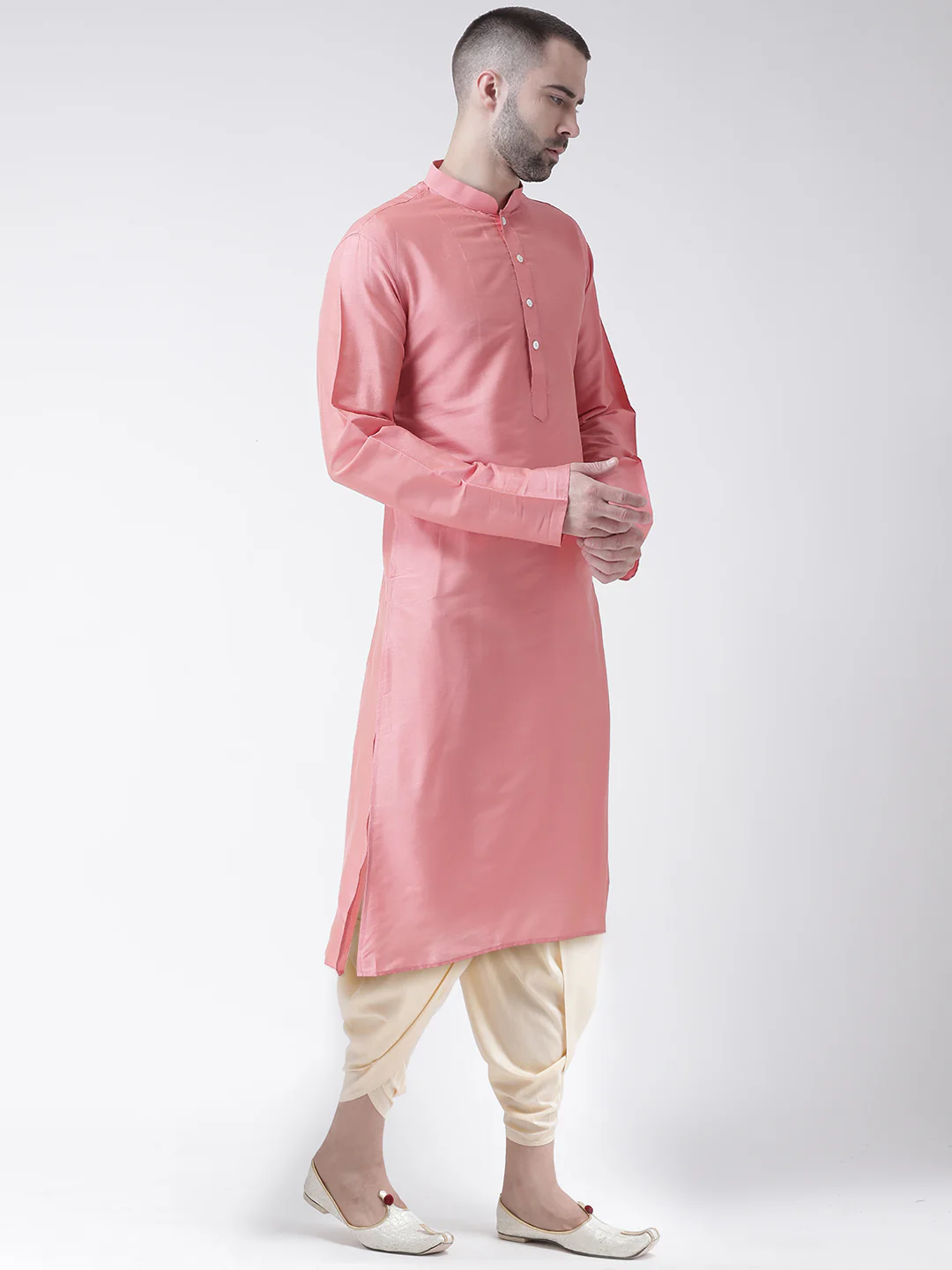 Kisah Men Pink Kurta Dhoti Set - Image 2