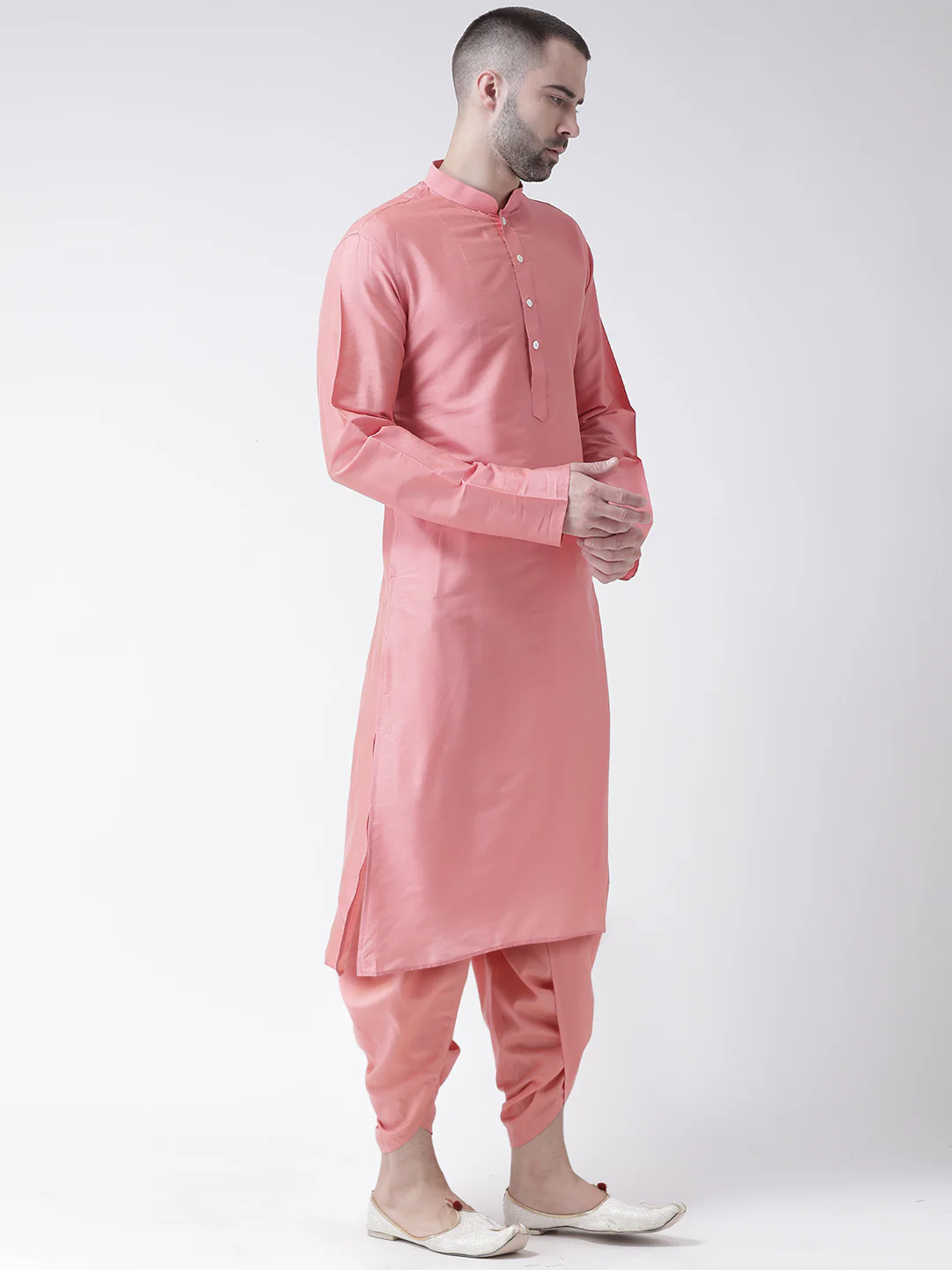 Kisah Men Pink Kurta Dhoti Set - Image 2