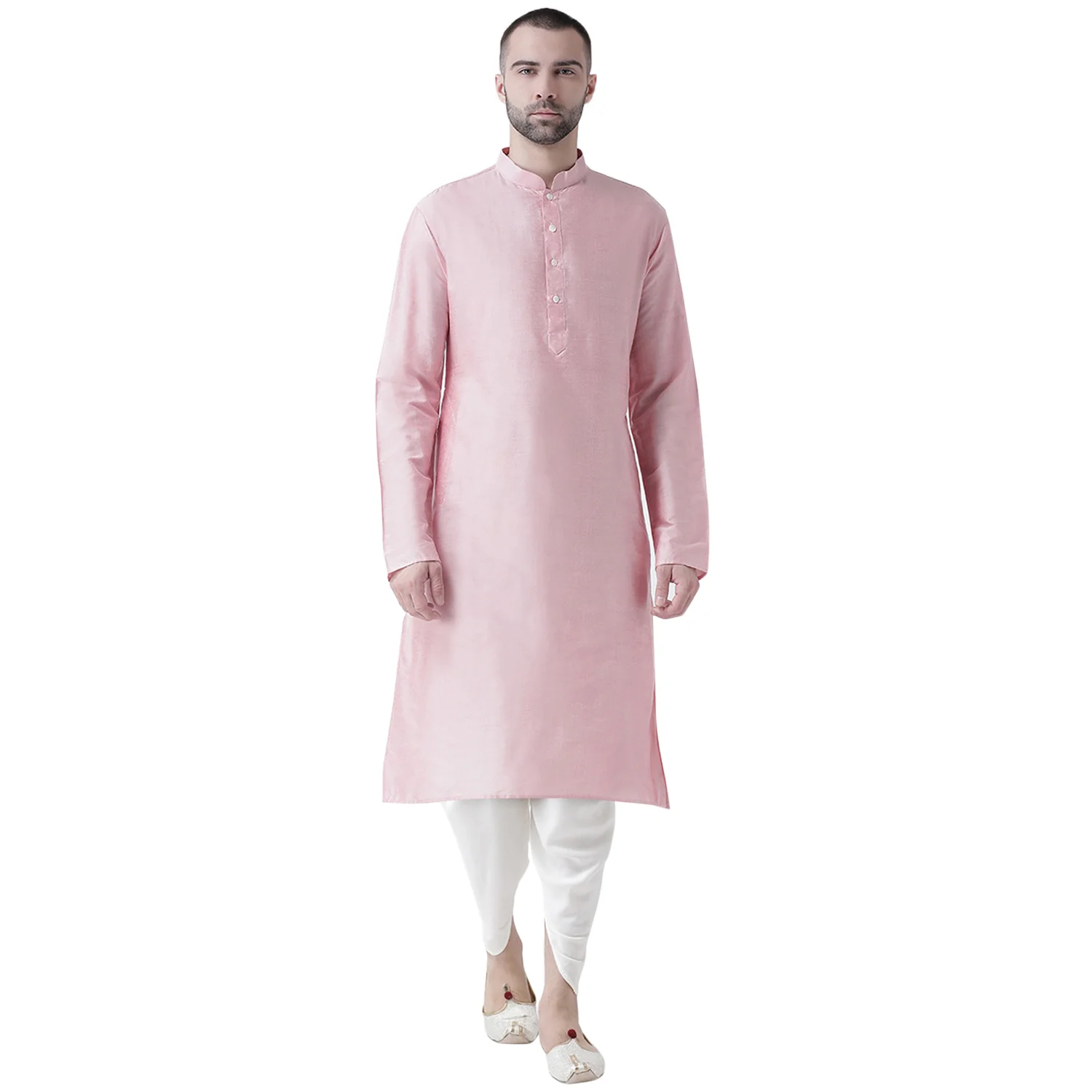 Men Pink Kurta Harem Set
