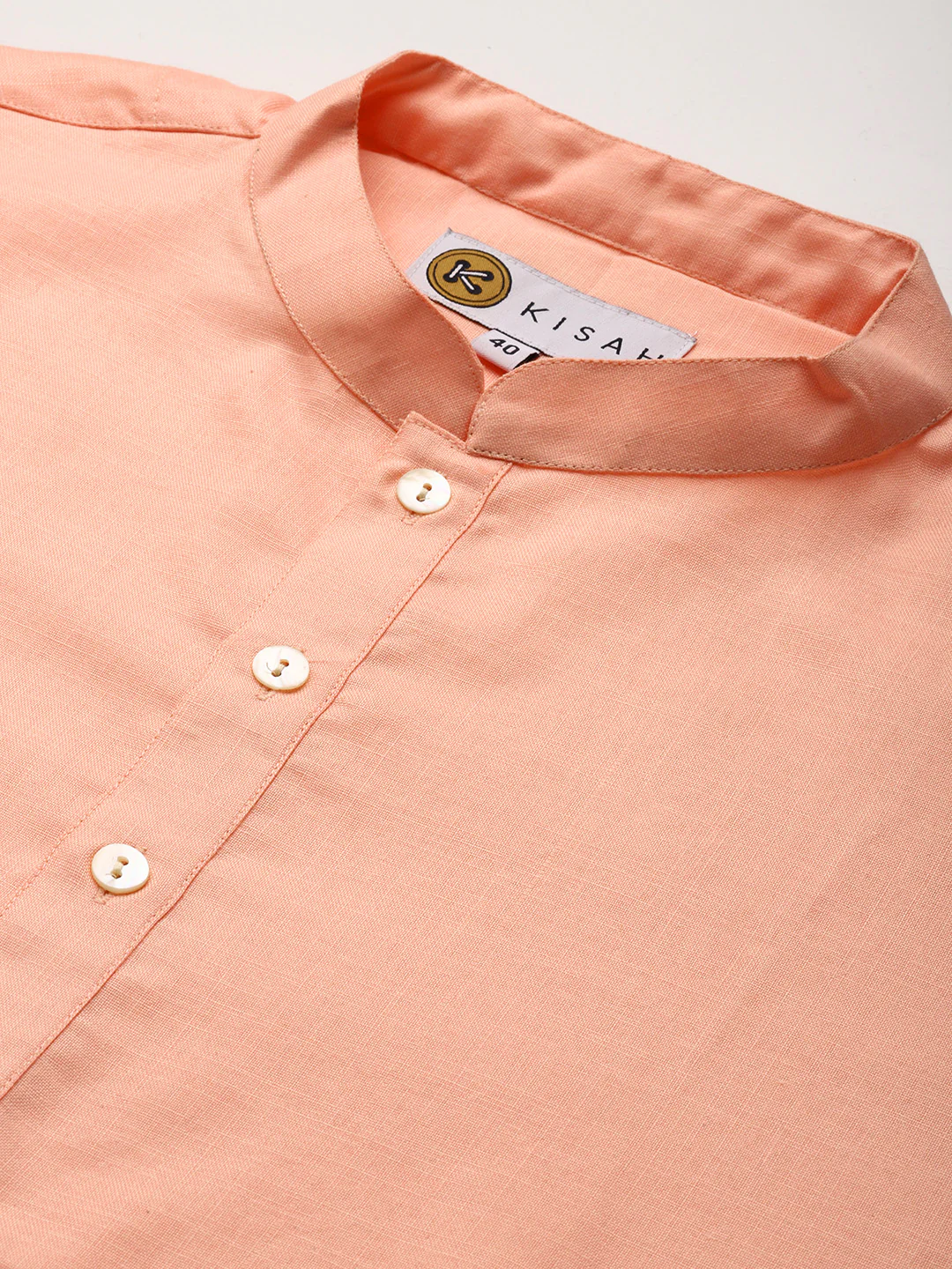 Men Pink Kurta Jacket Churidar Set - Image 5