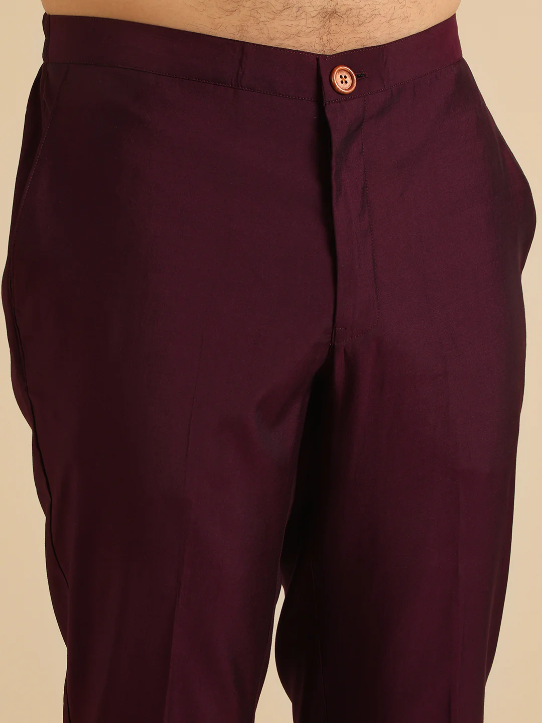 Men Wine  Trouser - Image 5