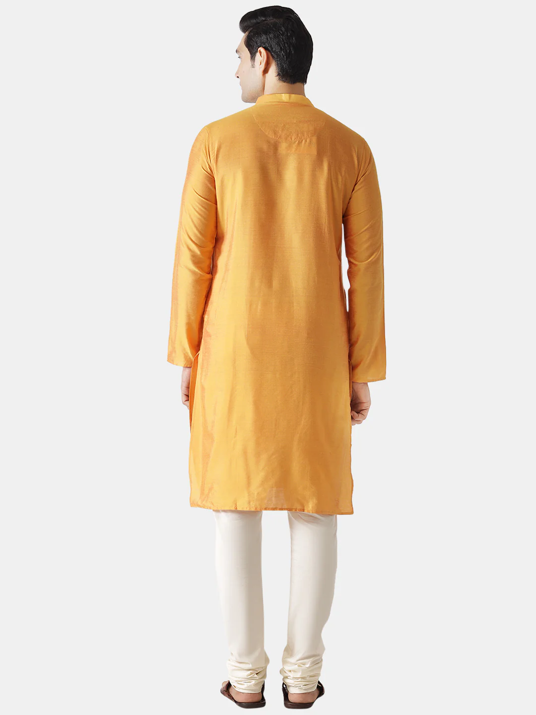 Golden Yellow Kurta Churidar Set - Image 4
