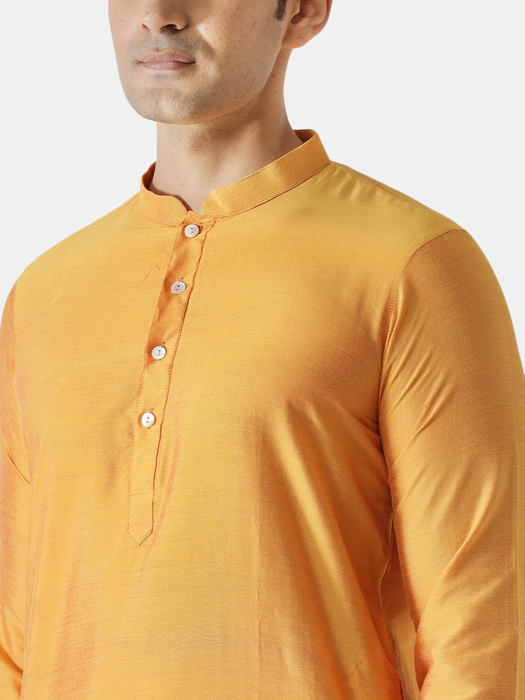 Golden Yellow Kurta Churidar Set - Image 5