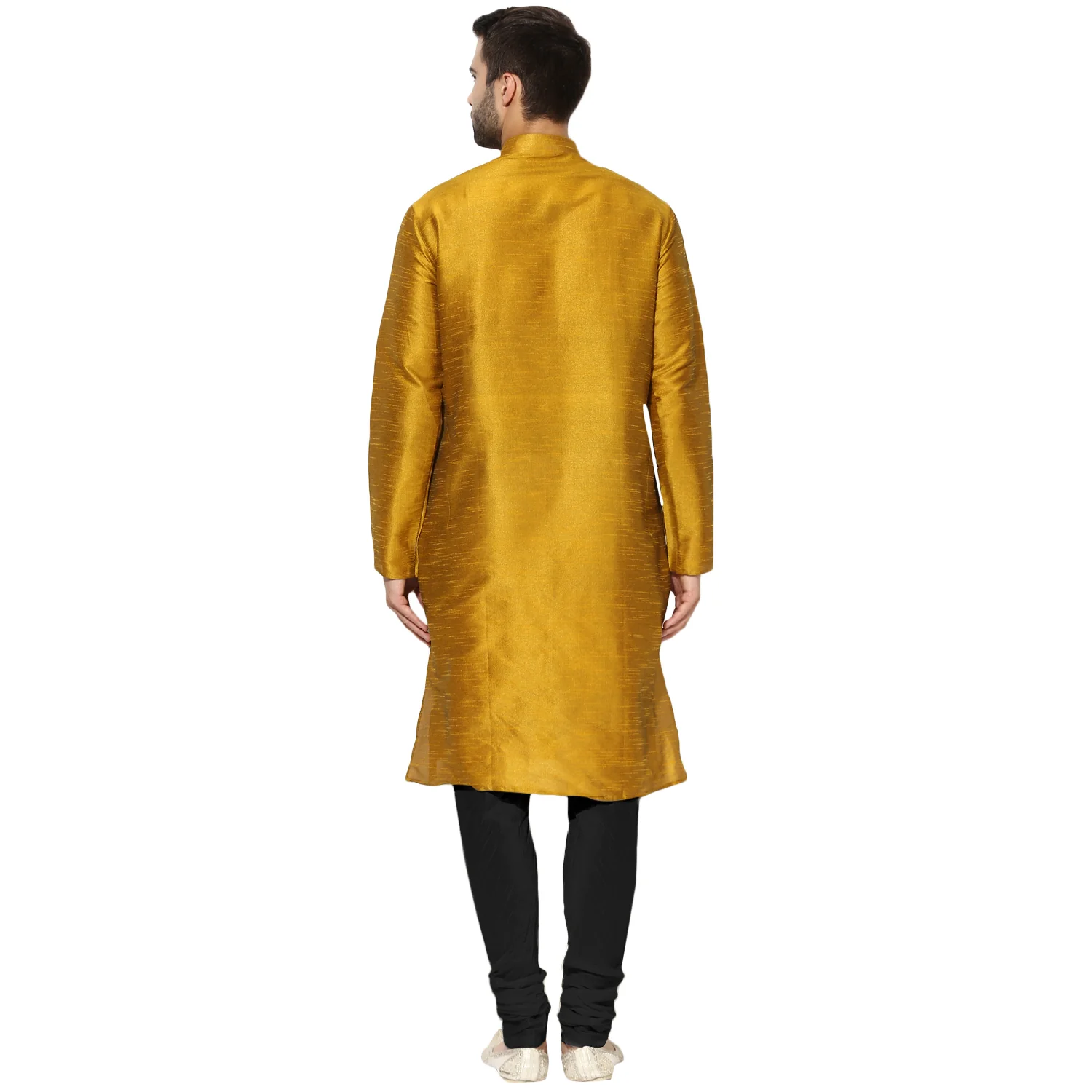 Kisah Men Yellow Kurta Churidar Set - Image 4