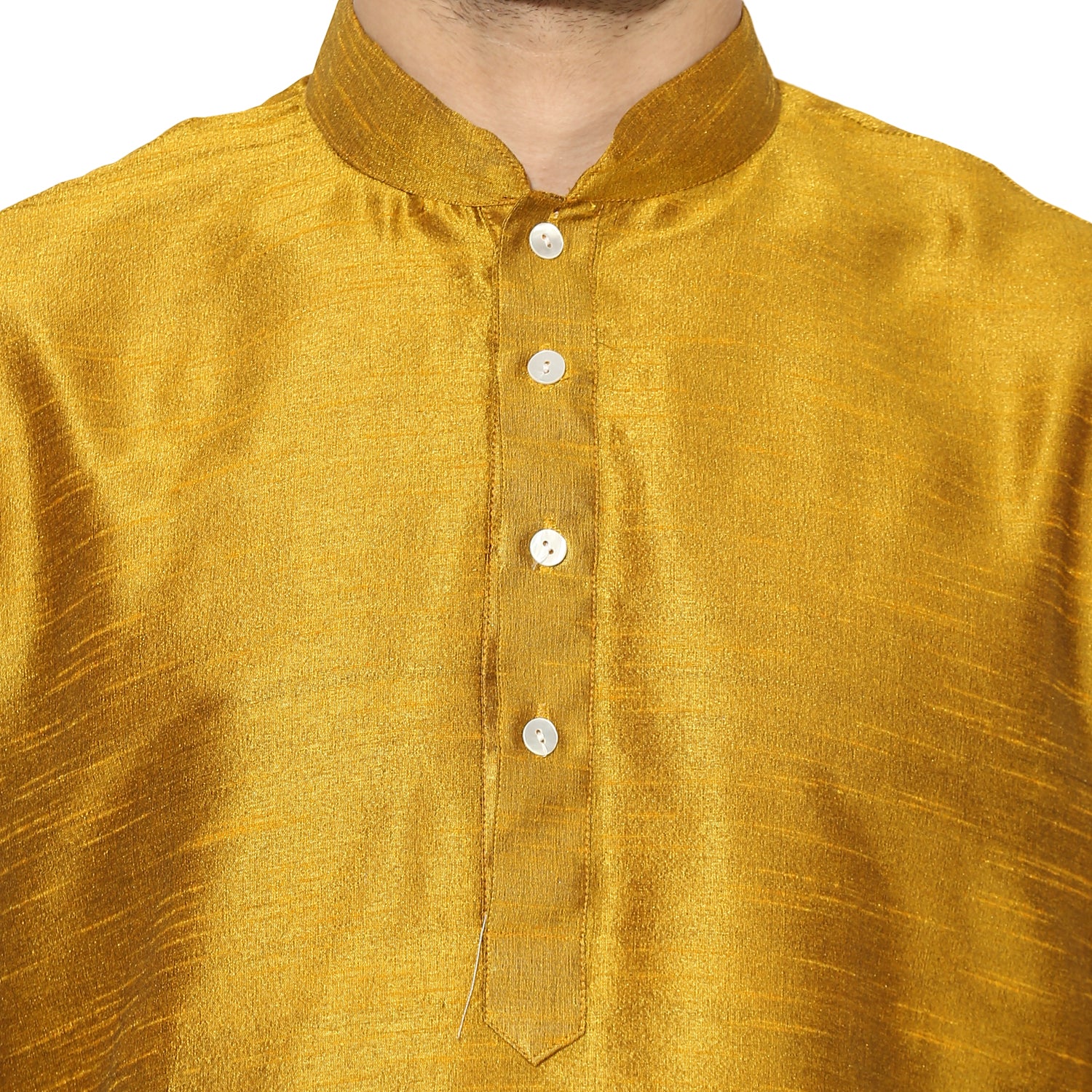 Kisah Men Yellow Kurta Churidar Set - Image 5