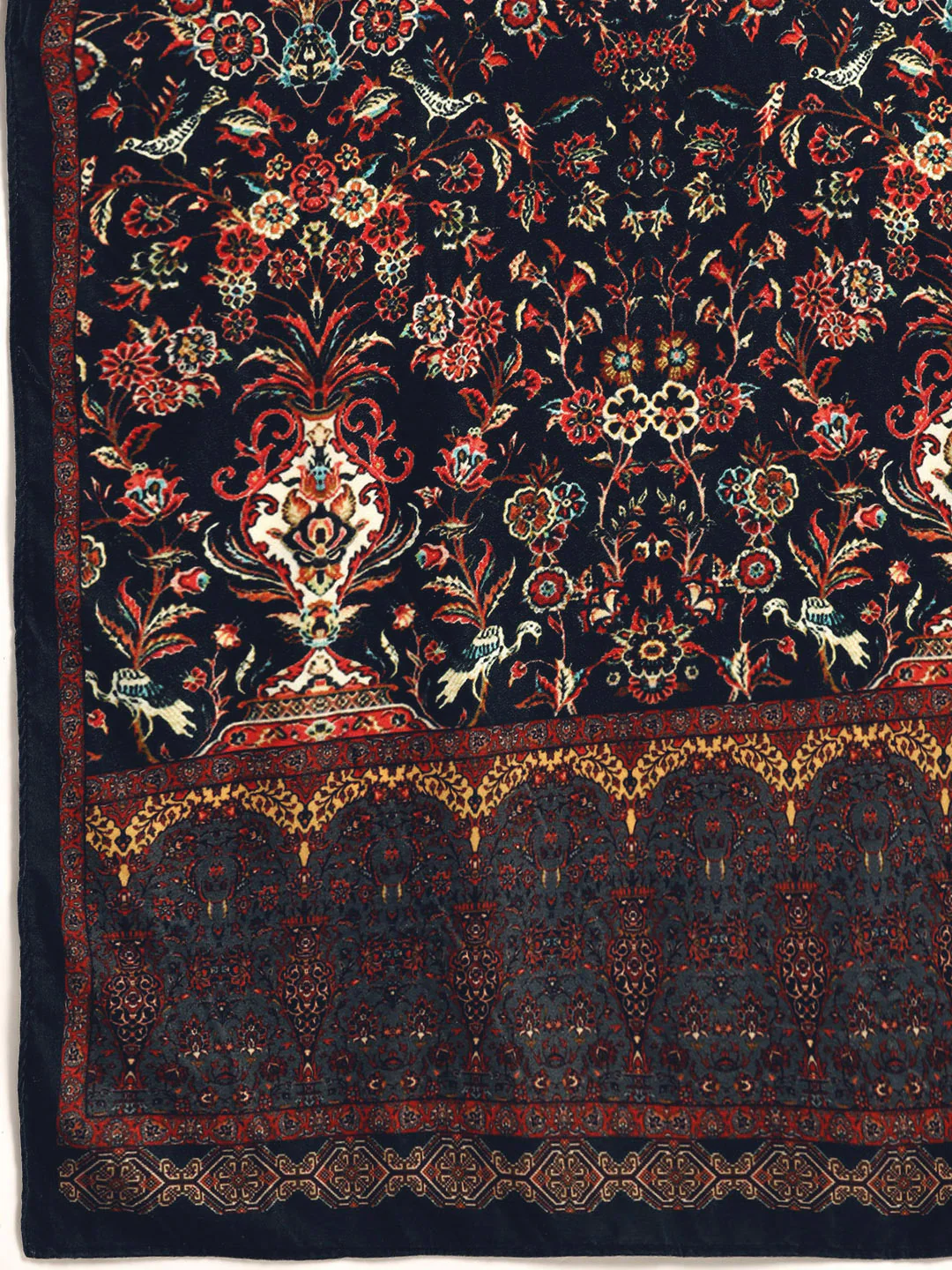 Black Kashmiri Patterned Dupatta for Sherwani, Wedding & Festive Wear. - Image 4