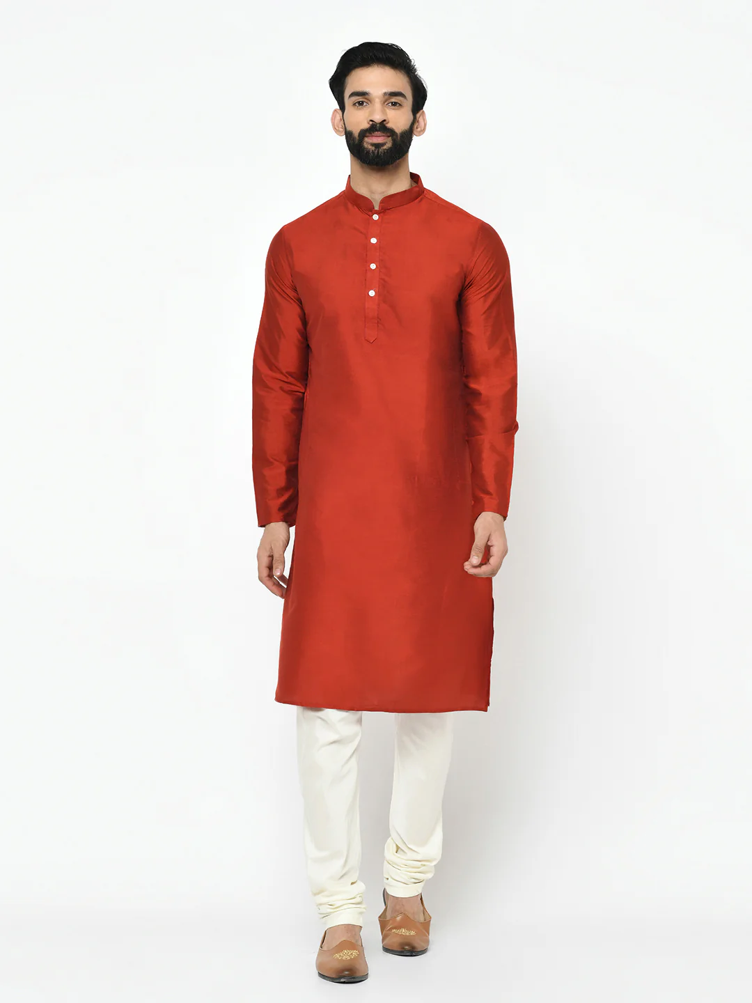 Kisah Men's Black Kurta Jacket Churidar Set - Image 5
