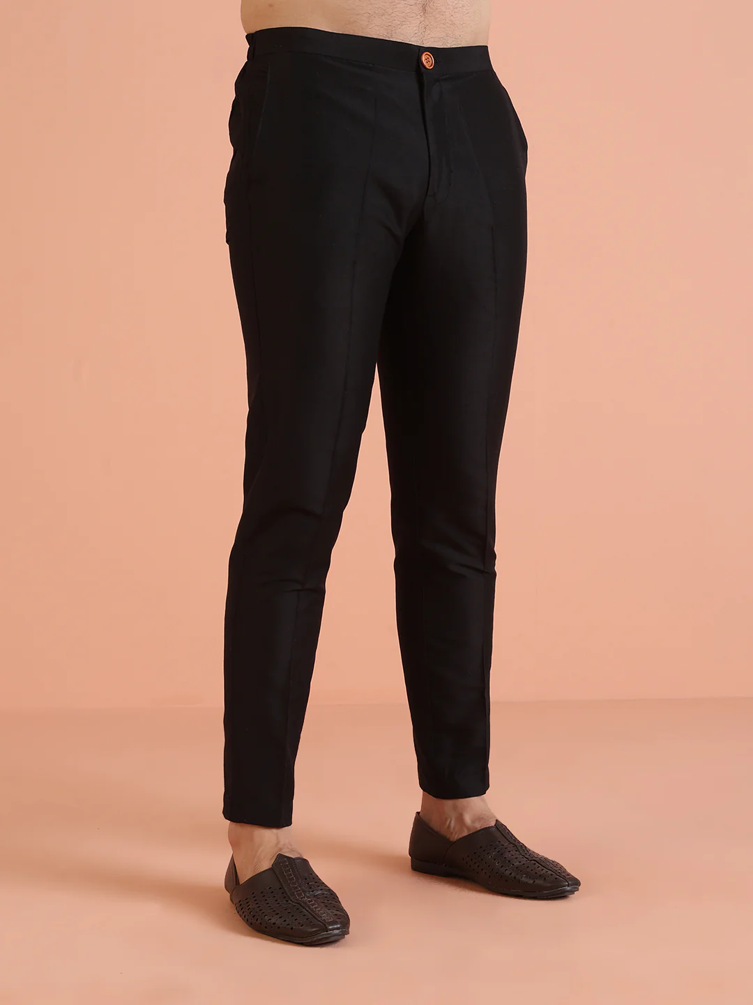 Black Silk Blend Embroidered Nehru Jacket Set - Image 8