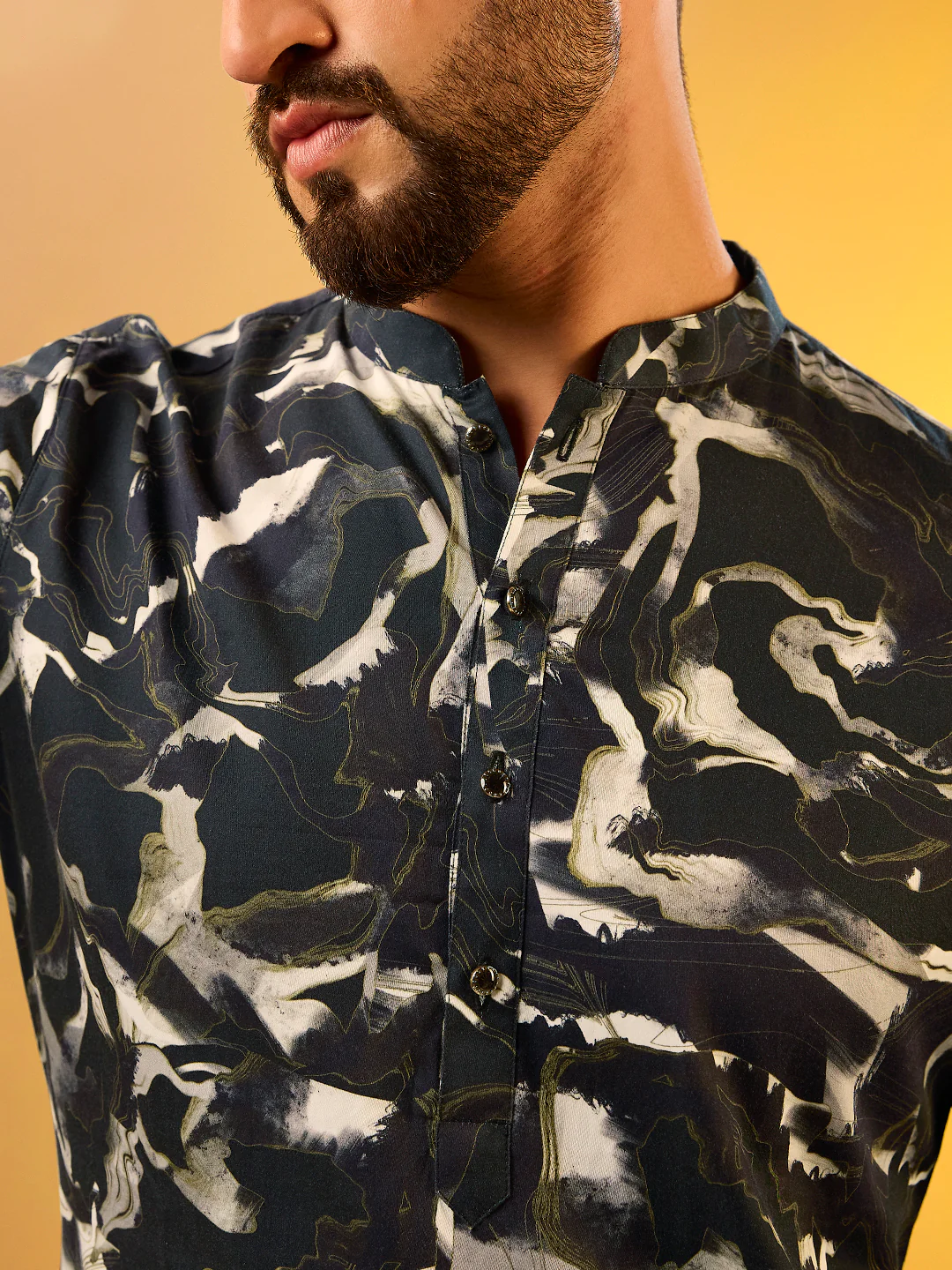 Men's Black Kurta - Image 5
