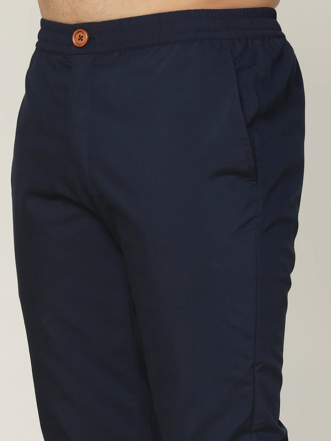 Navy Blue Cotton Silk Textured Nehru Jacket Kurta Trouser - Image 7