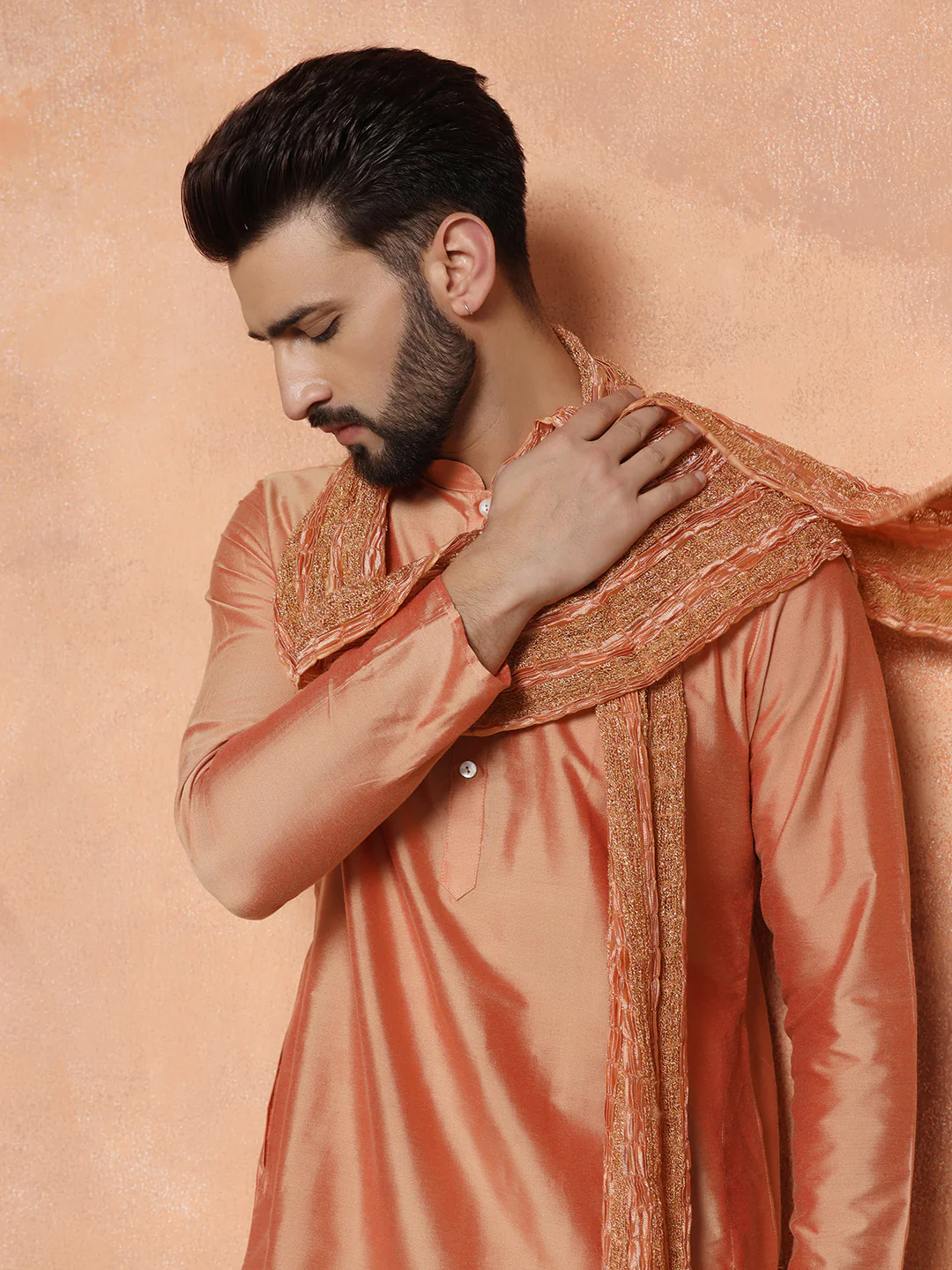 Men's Coral Dupatta - Image 4