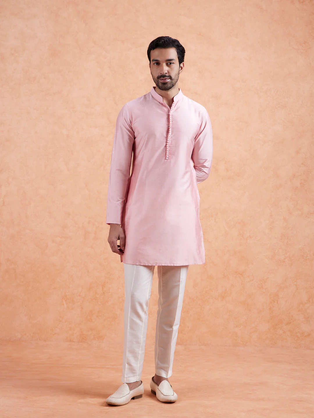 Men Multi Coloured Printed Kurta Jacket Trouser Set - Image 8