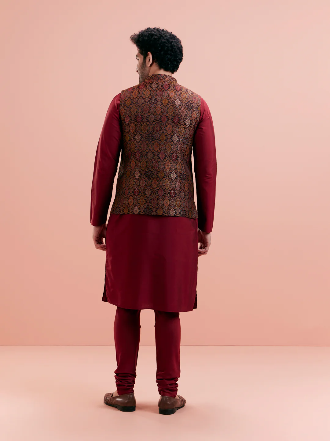 Multi Cotton Silk Printed Nehru Jacket - Image 6