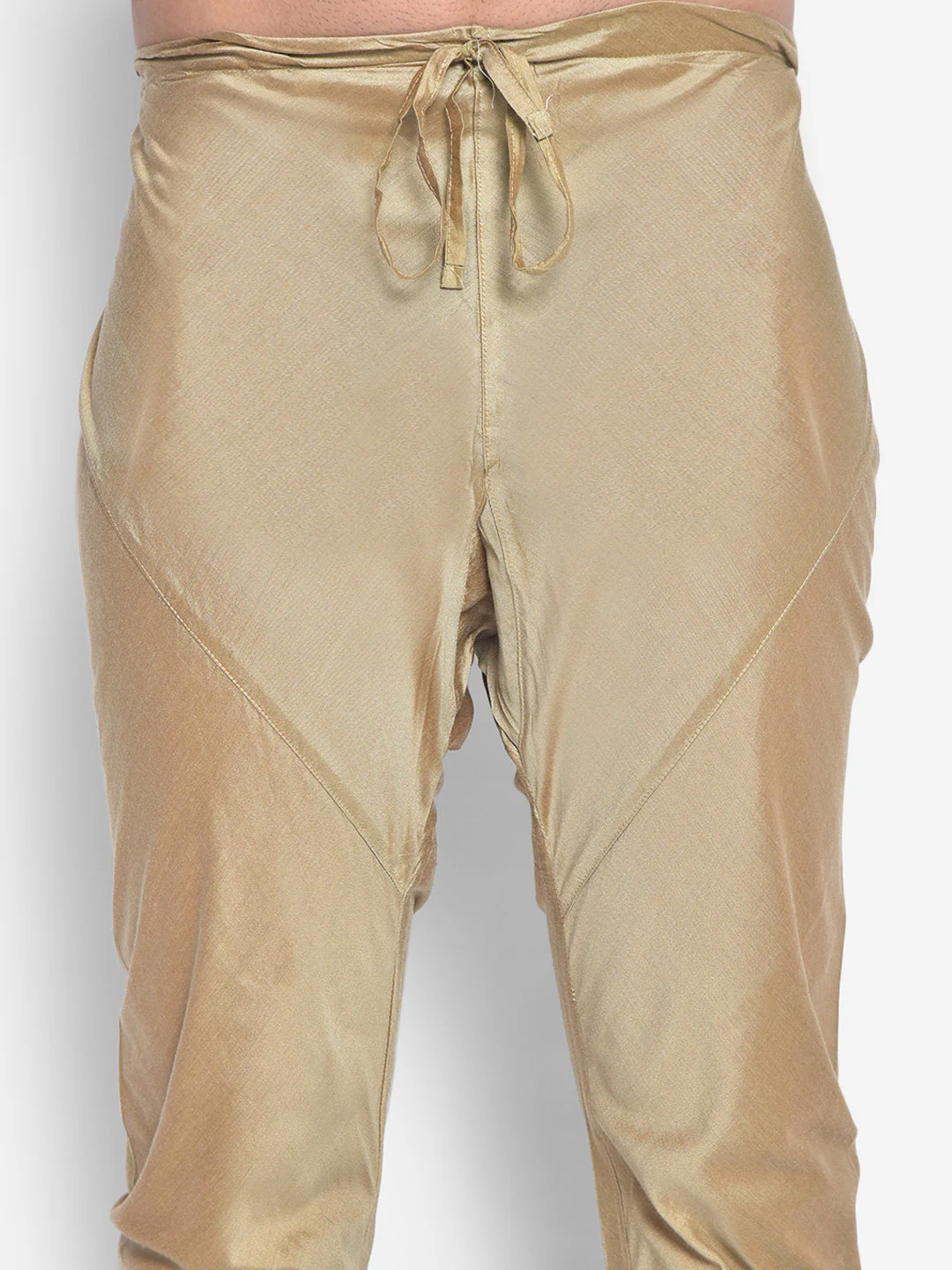 Off-White Jacket Beige Kurta Churidar Set - Image 7