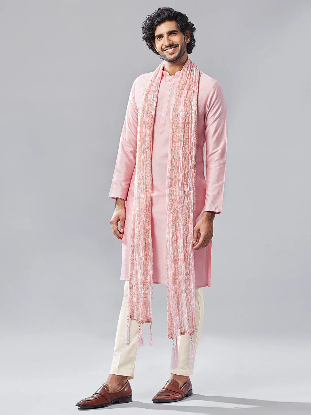 Men's Pink Dupatta - Image 3