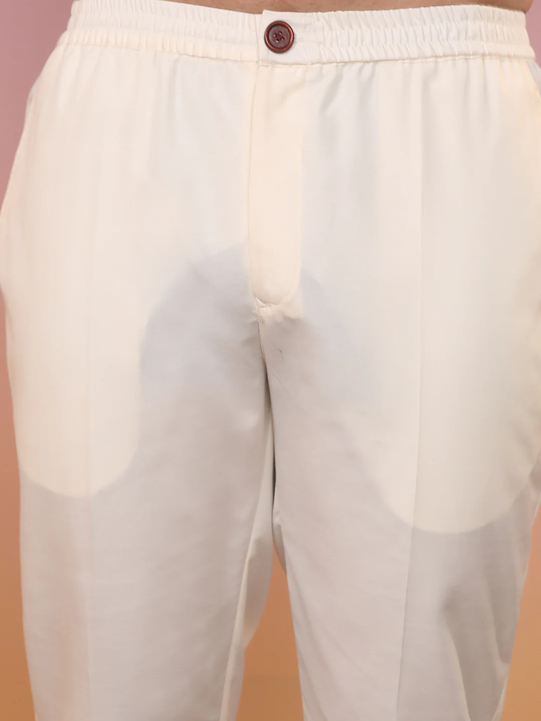 Pink Silk Blend Metallic Kurta Trouser Set - Image 6