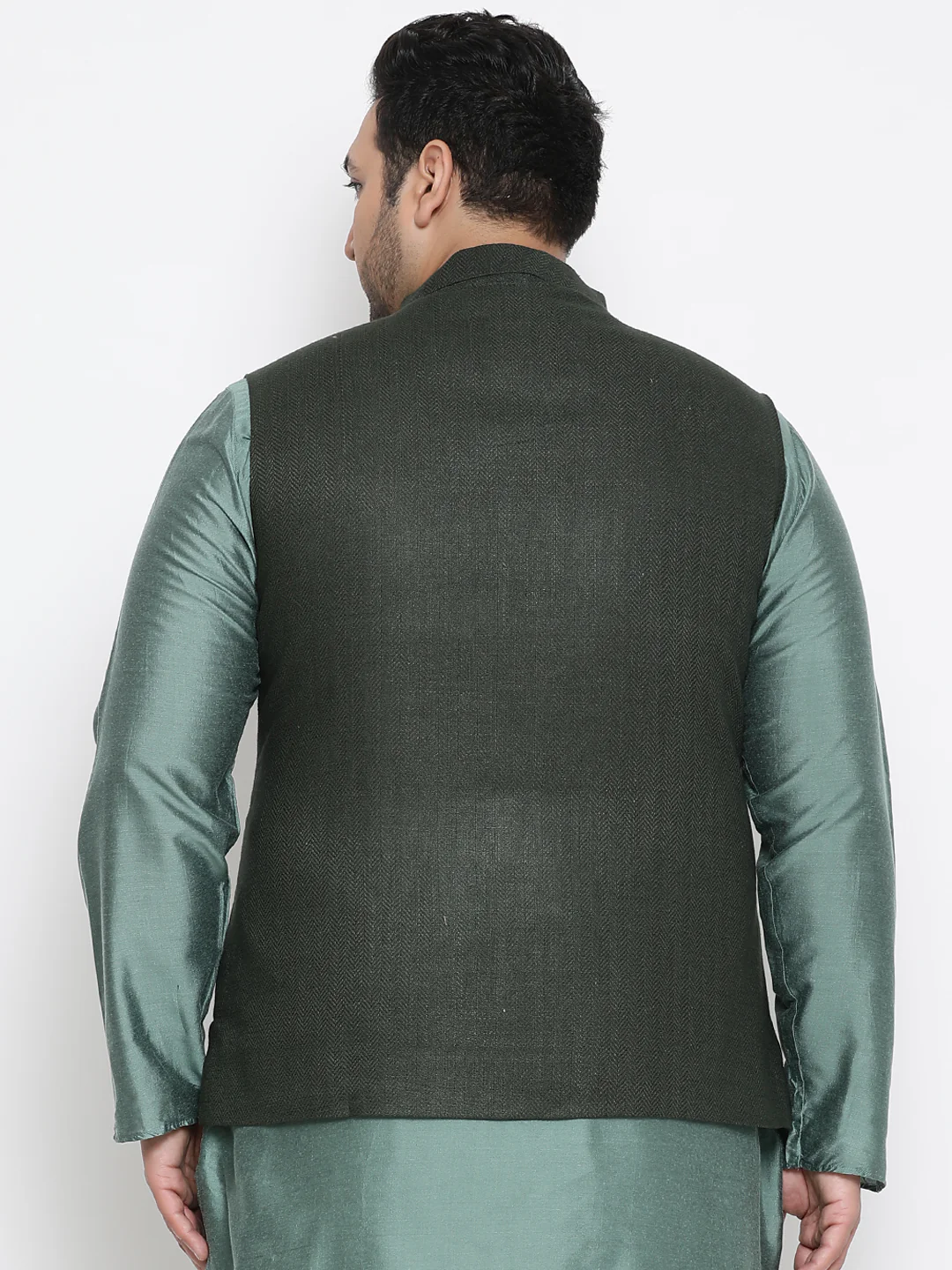 Men Black Nehru Jacket - Image 4