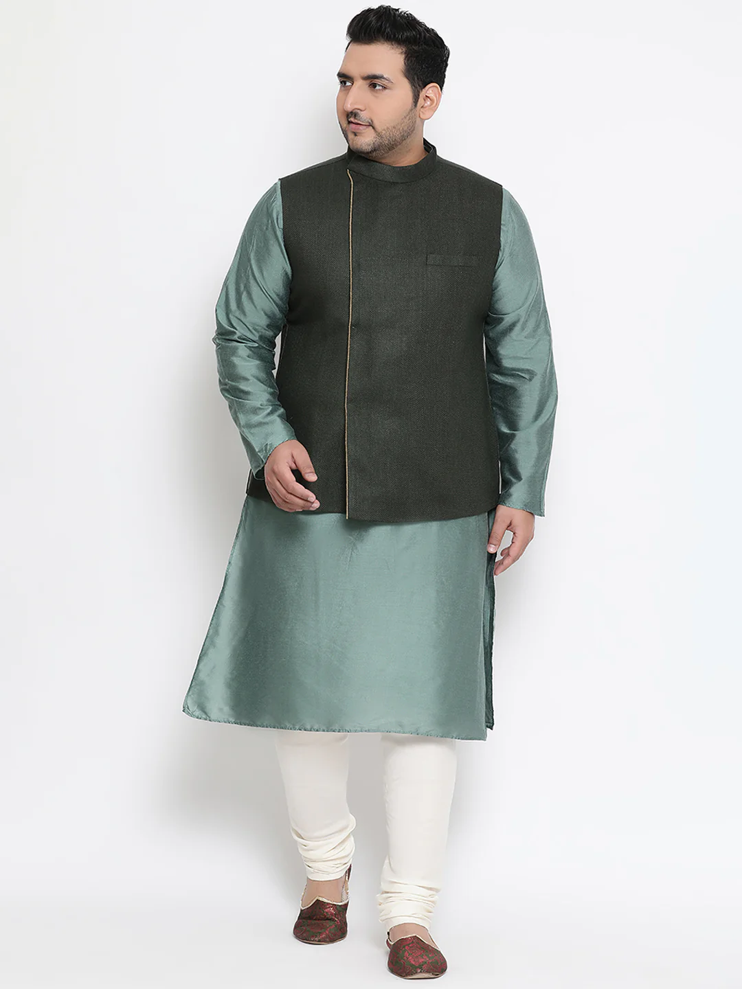 Men Black Nehru Jacket - Image 6