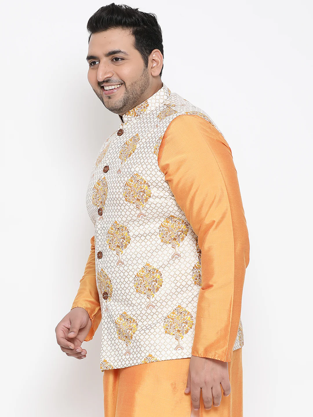 Men White Nehru Jacket - Image 3