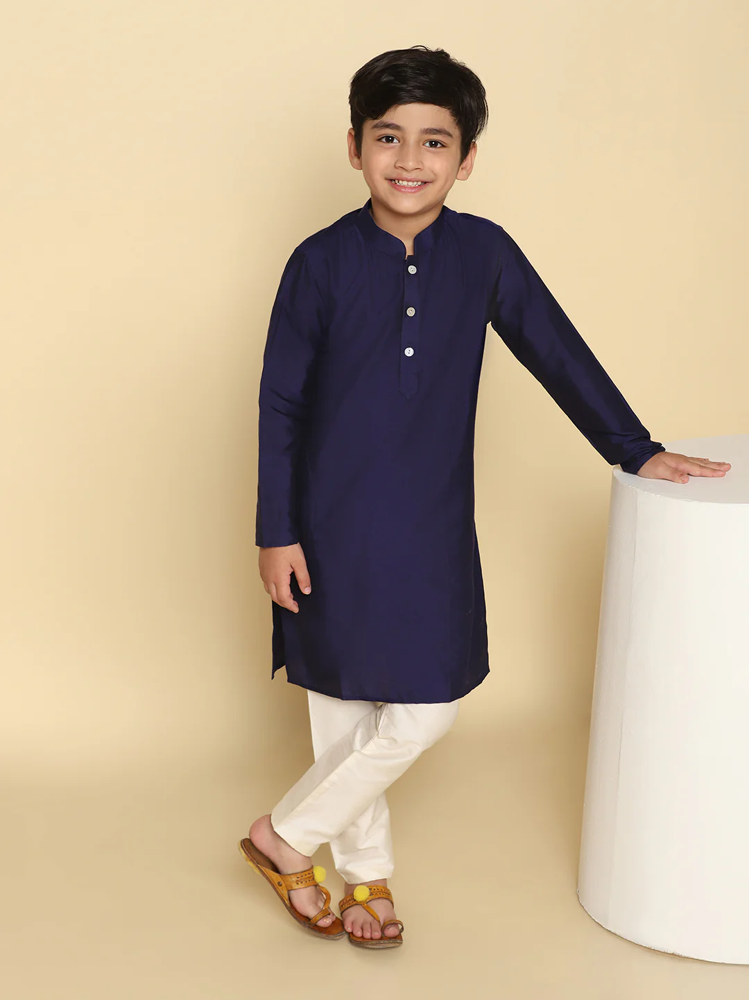 Boy's Navy Blue Kurta - Image 6