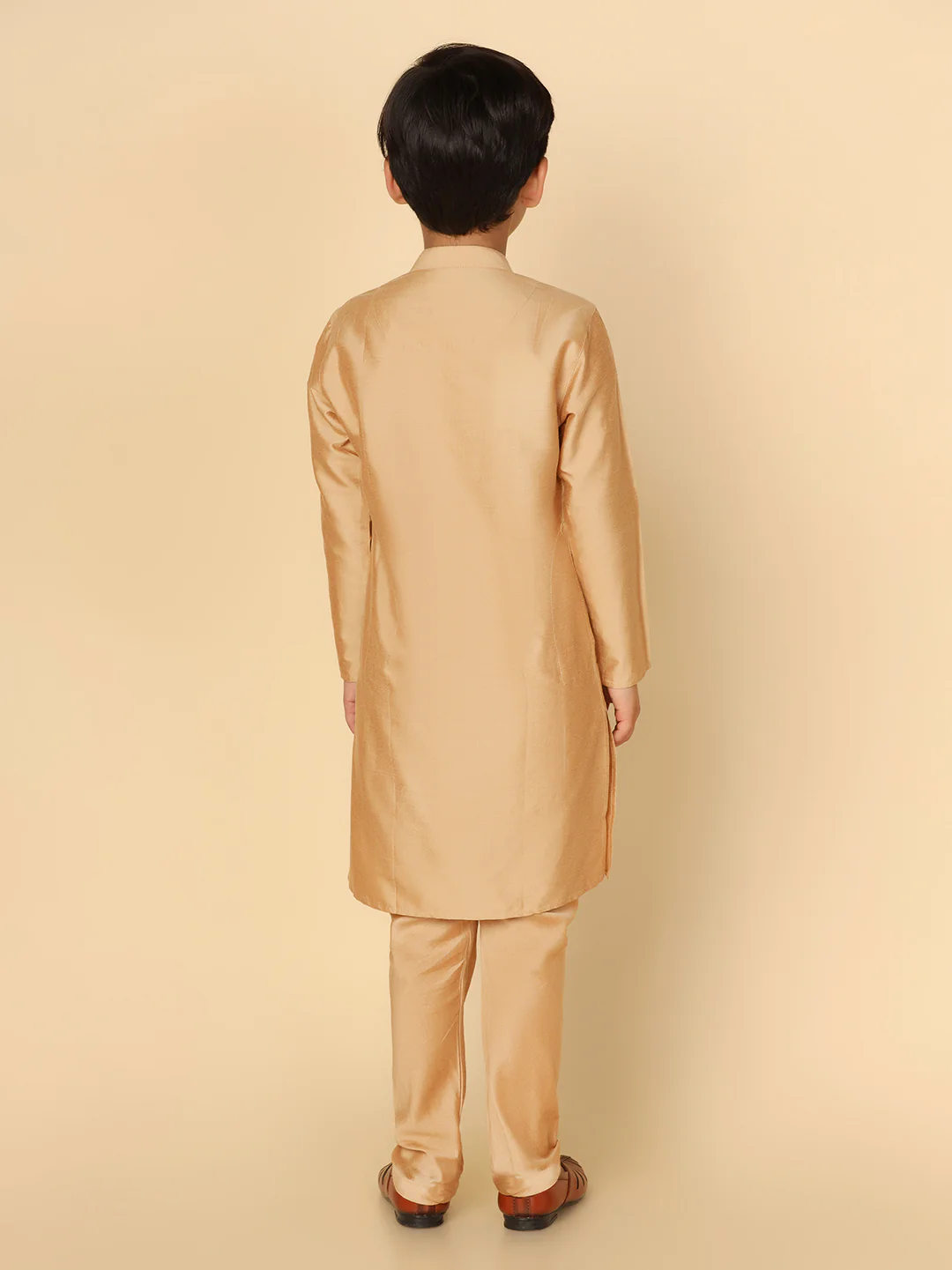 Boy's Gold Kurta - Image 4