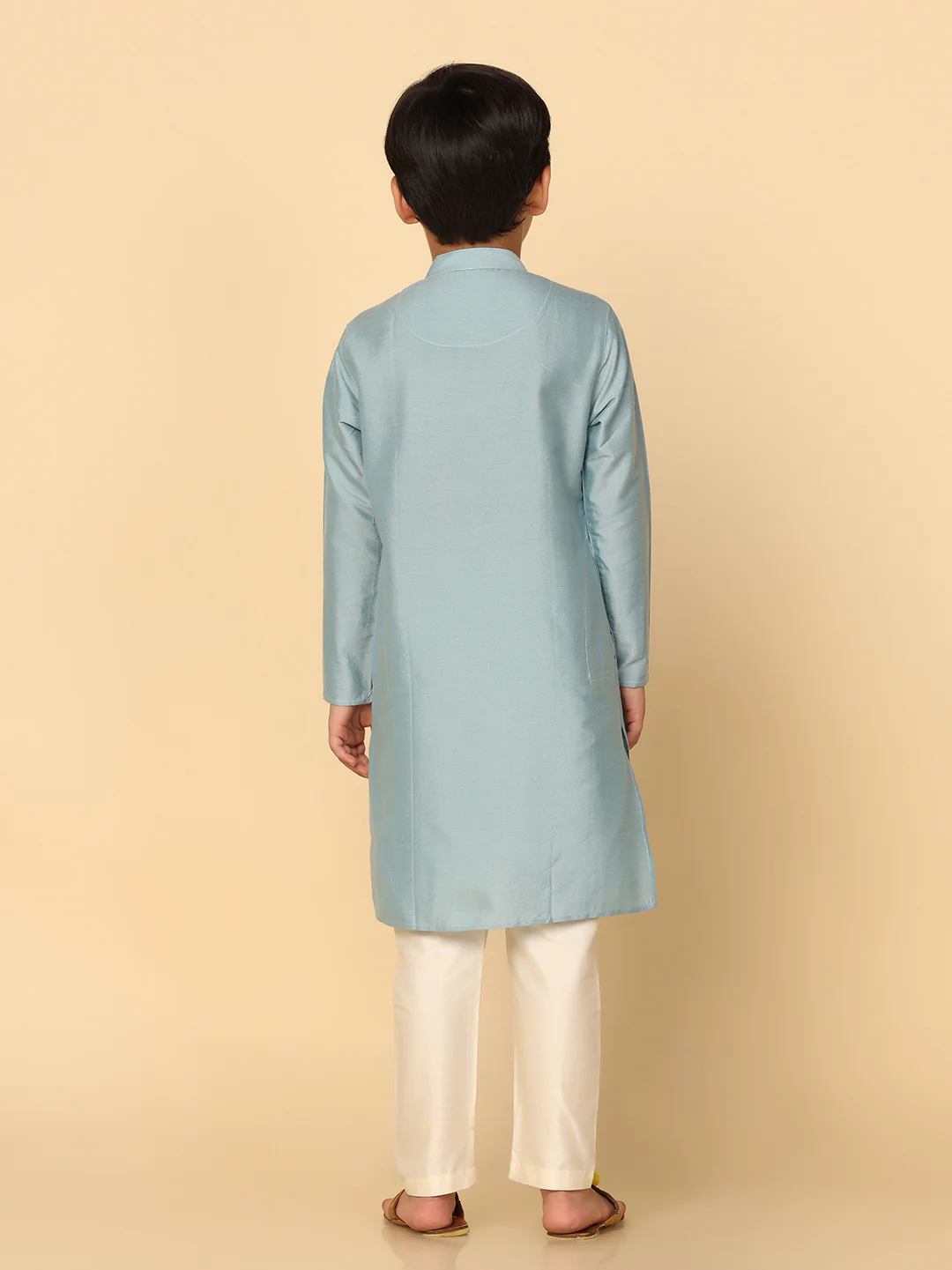 Boy's Dirty Blue Kurta - Image 4