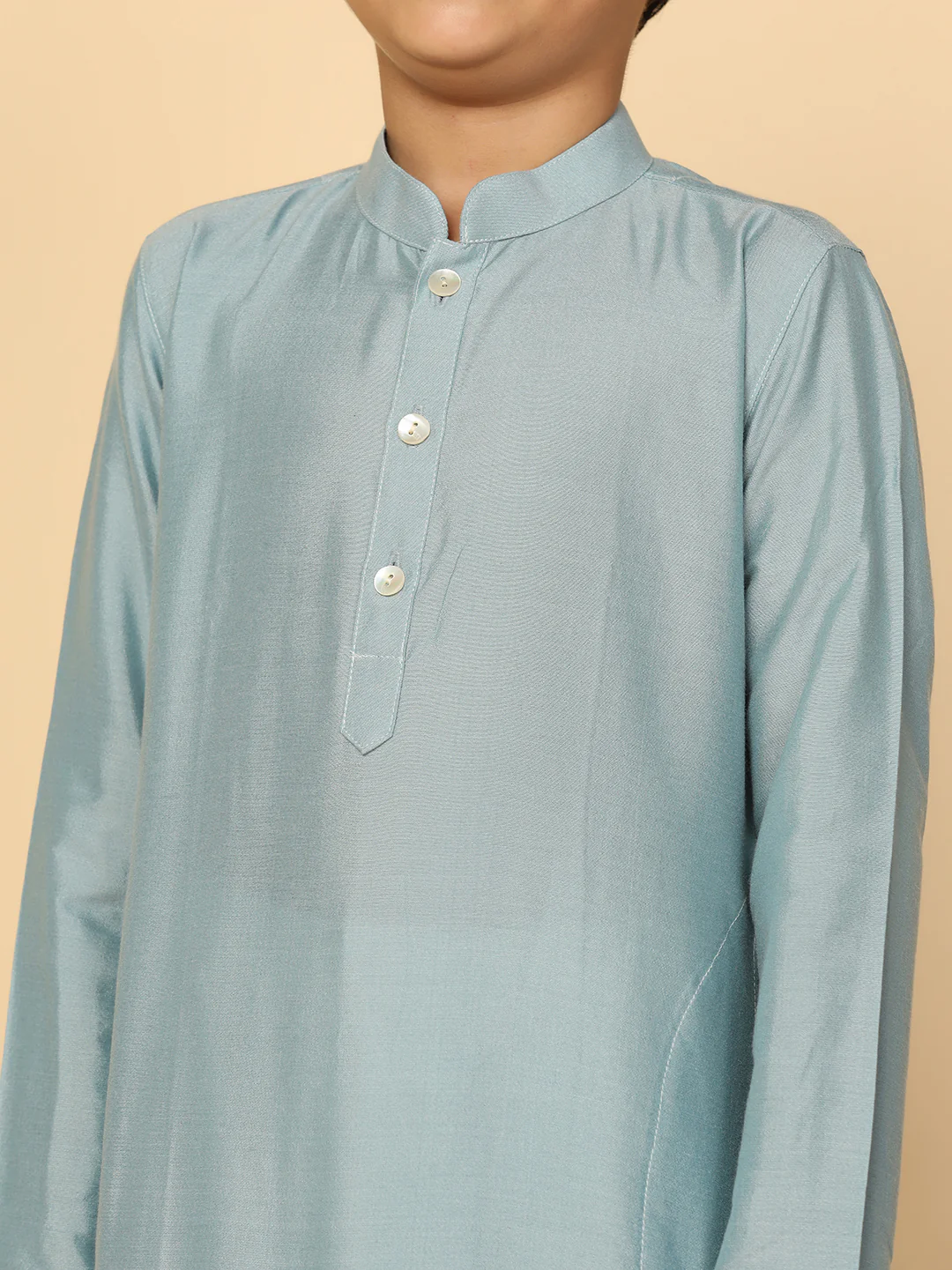 Boy's Dirty Blue Kurta - Image 5