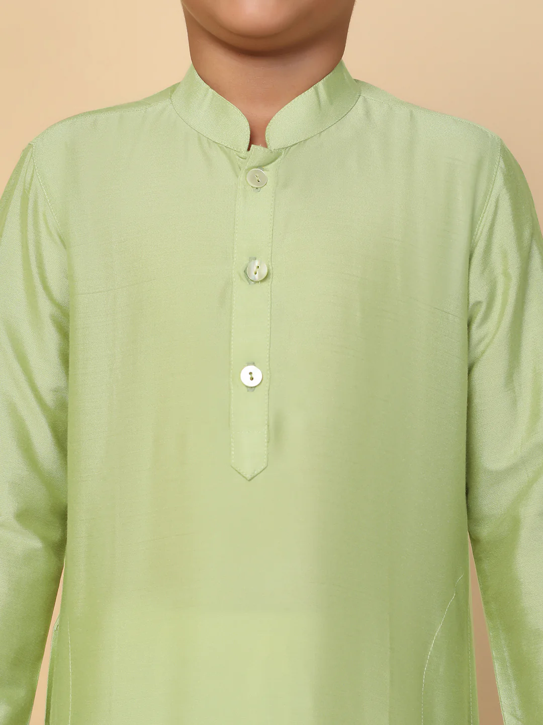 Boy's Light Green Kurta - Image 4