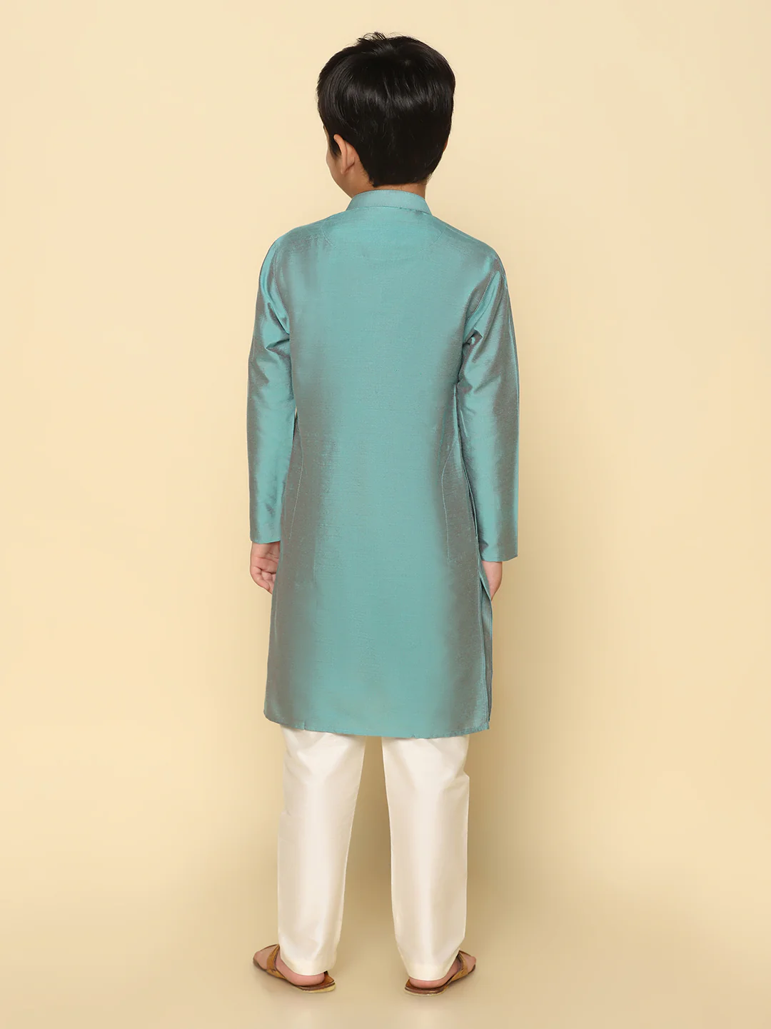 Boy's Green Kurta - Image 4