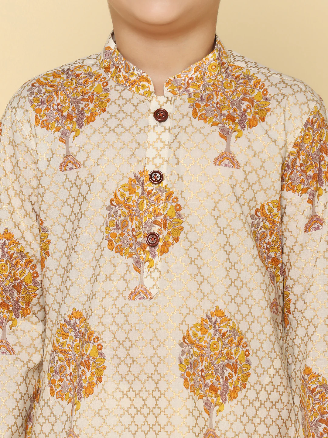 Boy's White Kurta Pyjama Set - Image 5