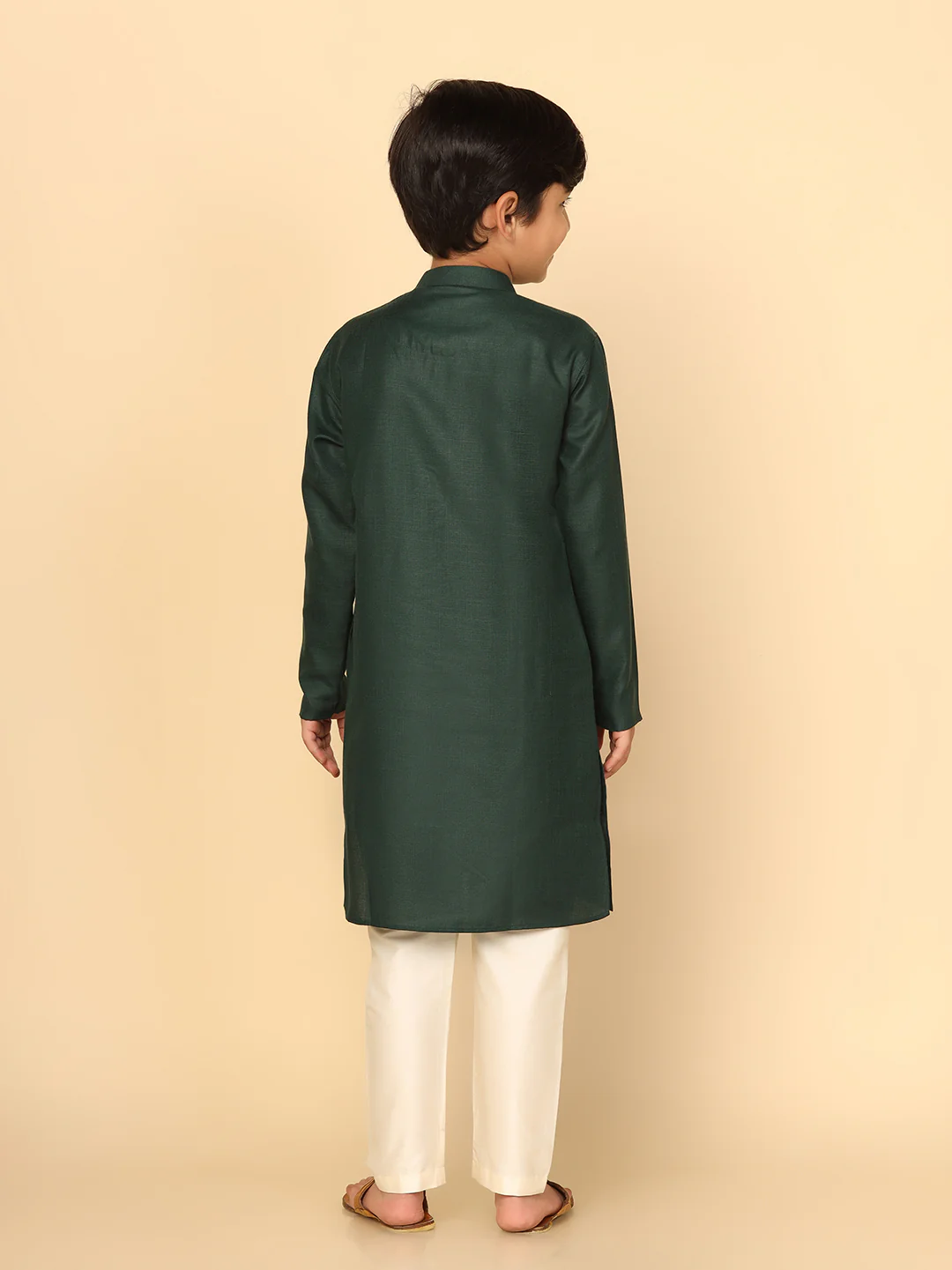 Boy's Green Kurta - Image 4