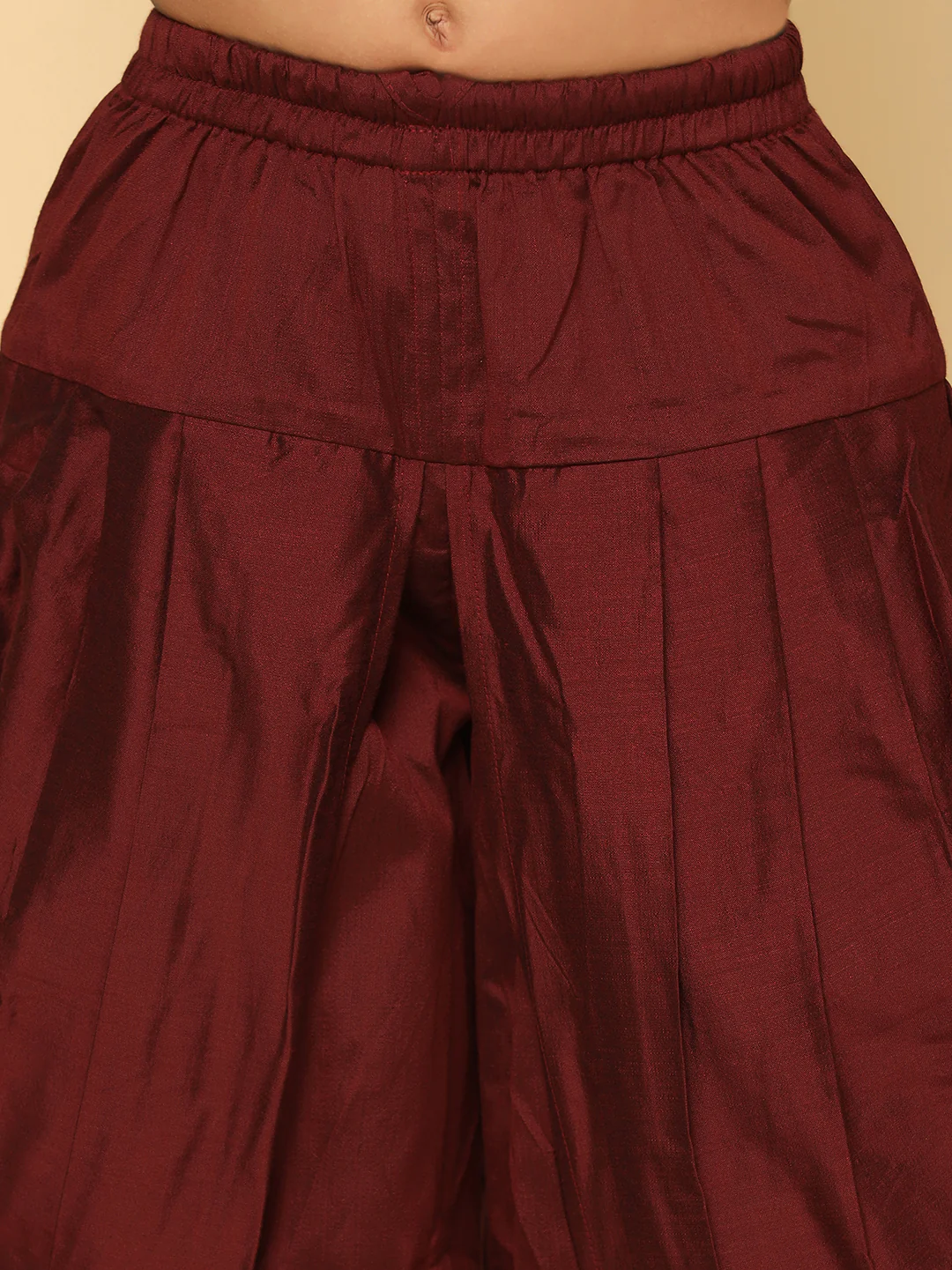Boy's Maroon Kurta Dhoti Set - Image 6
