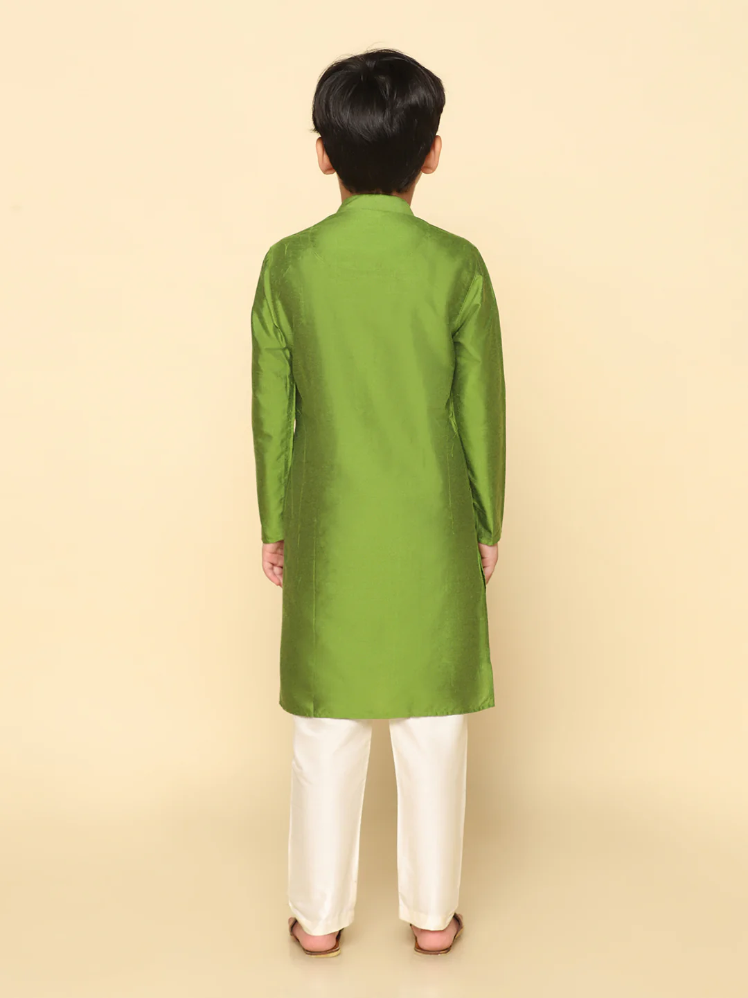 Boy's Green Kurta - Image 4
