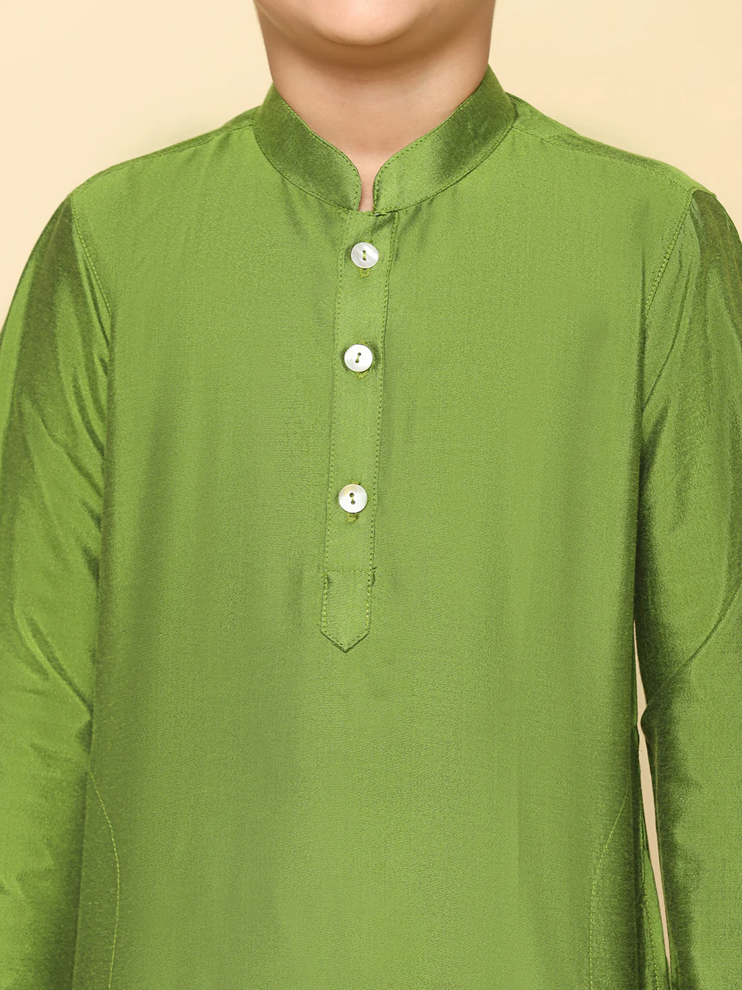 Boy's Green Kurta - Image 5