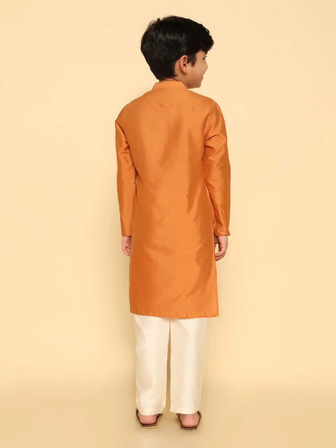 Boy's Mustard Kurta - Image 4