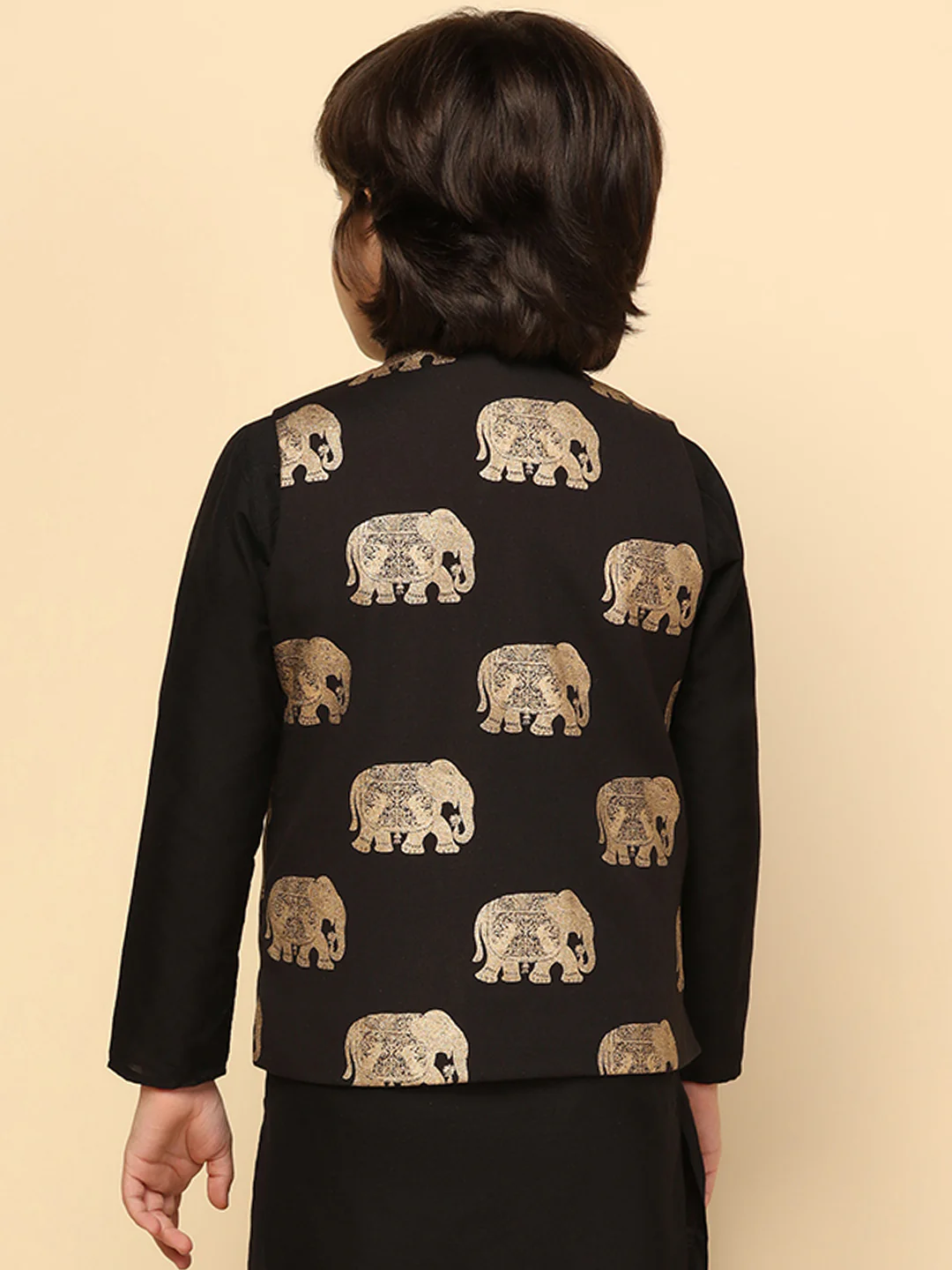 Boy's Black Foil Printed Jacket - Image 4