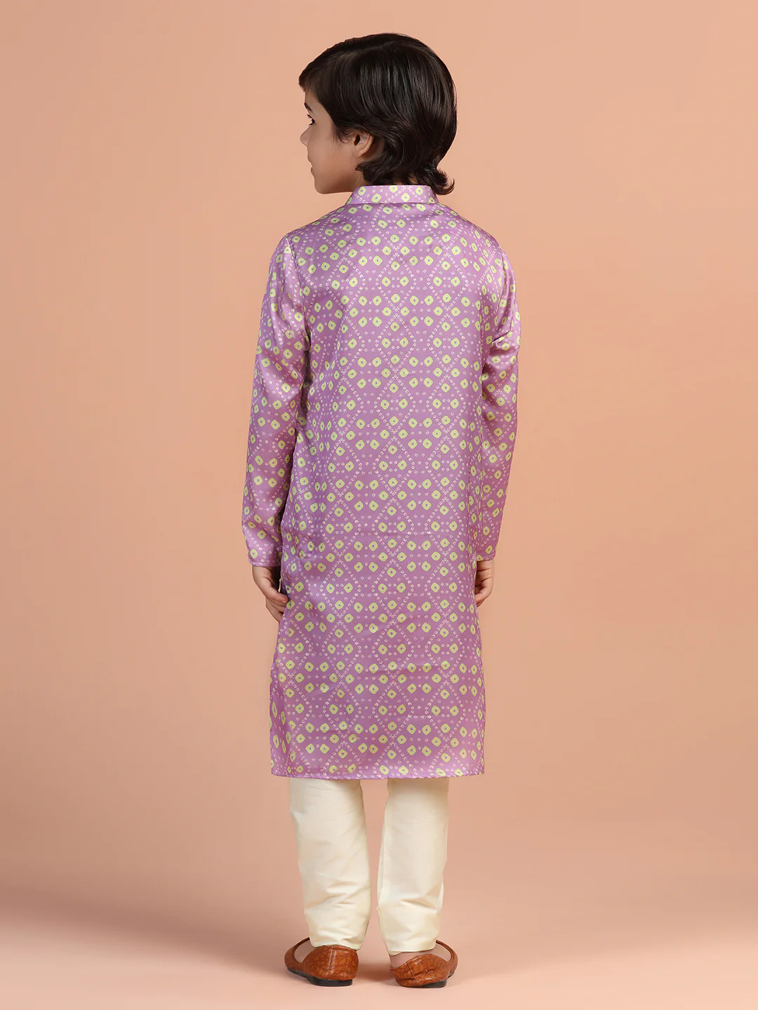 Lavender Geometric Kurta - Image 4