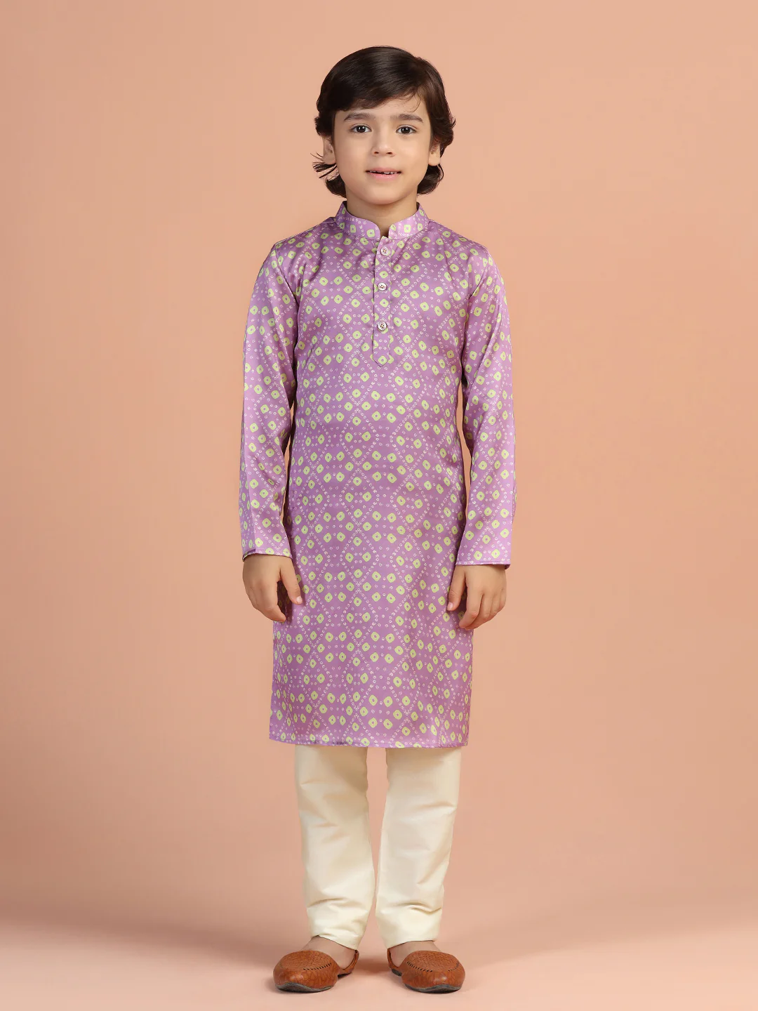Lavender Geometric Kurta - Image 6