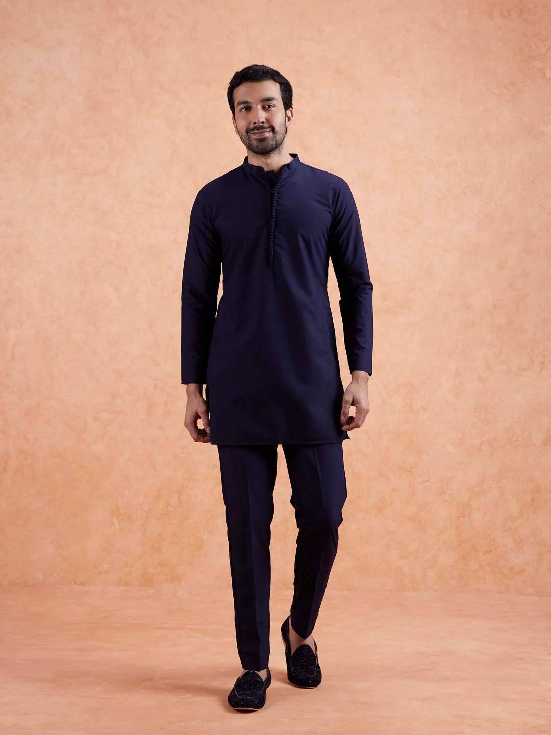 Wine Jacquard Kurta Jacket Set - Image 9