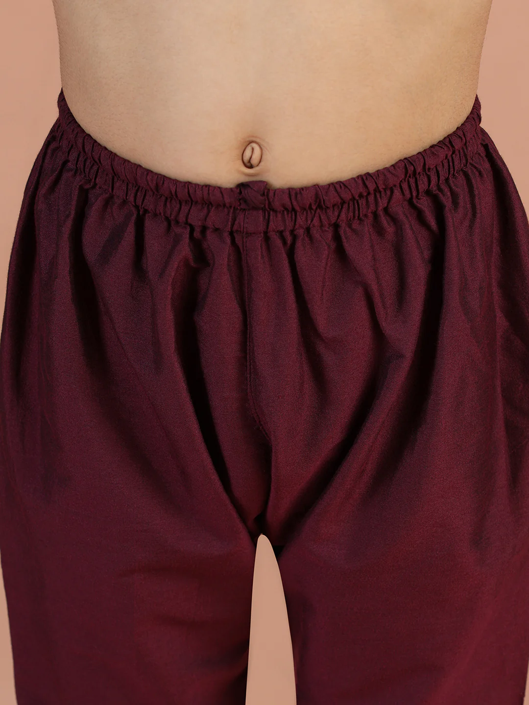 Maroon Solid Pyjama - Image 5