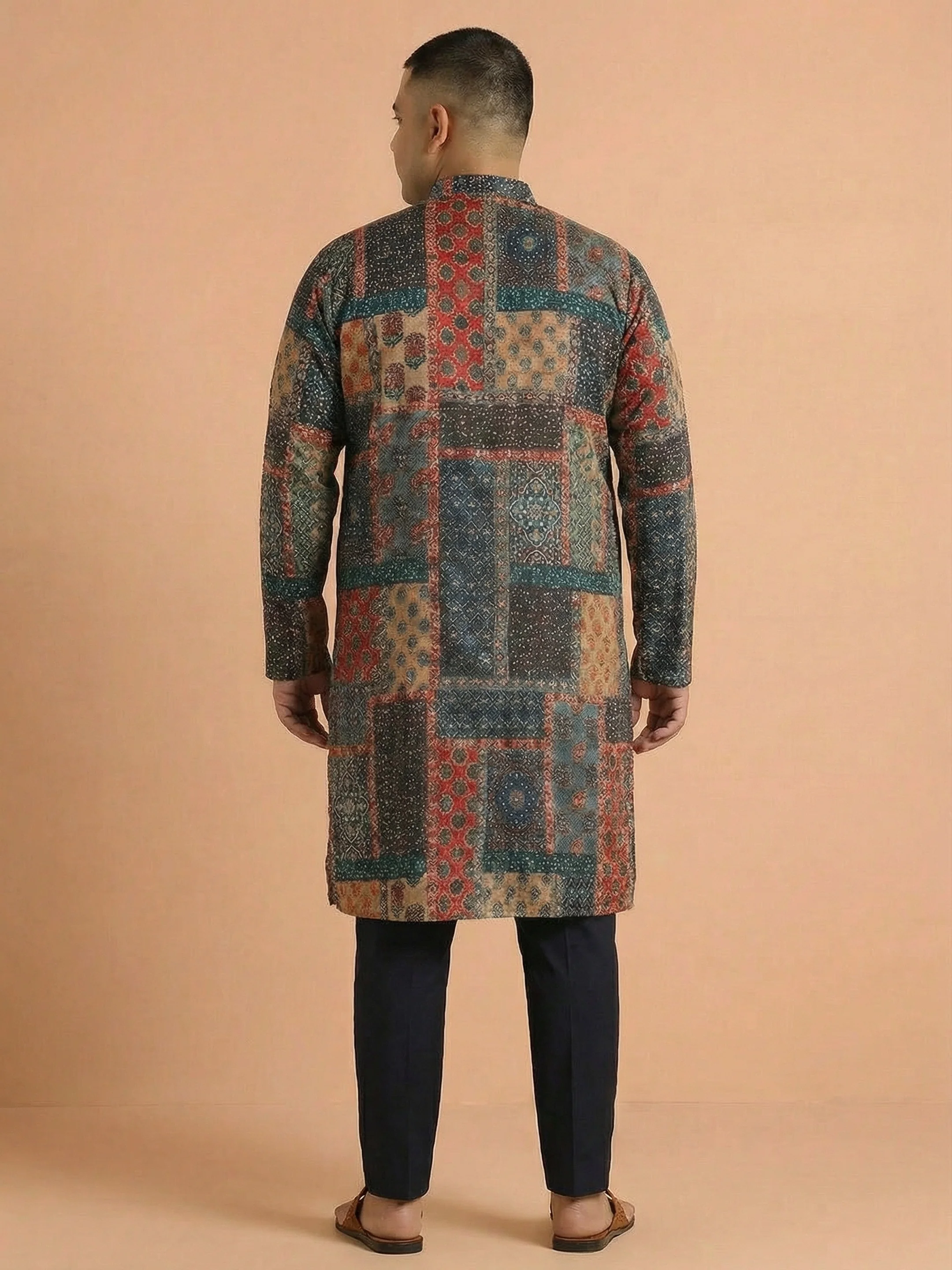 Multi Color Cotton Printed Kurta - Image 2