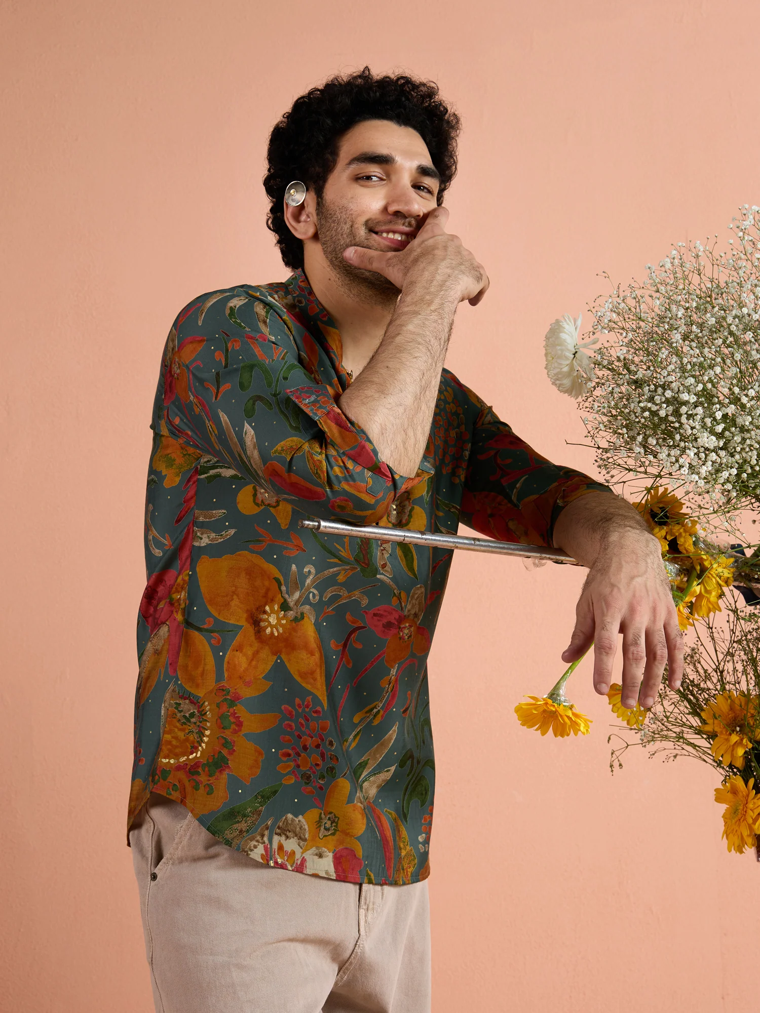 Multi-Color Polyviscose Printed Short Kurta - Image 7