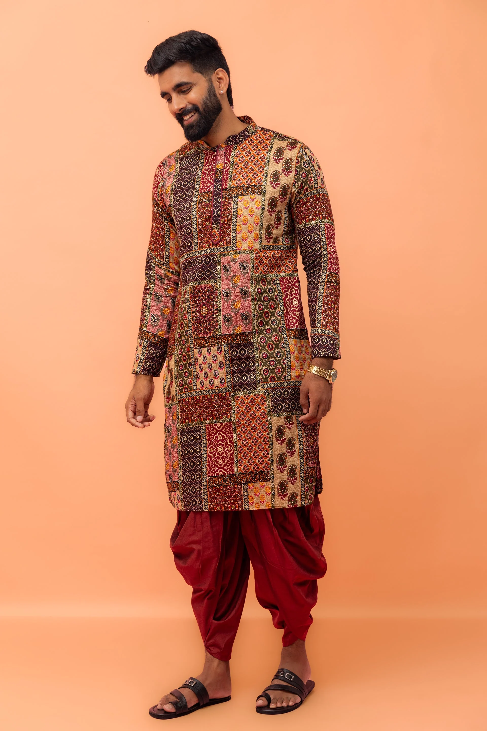 Multicolor Cotton Printed Kurta - Image 3