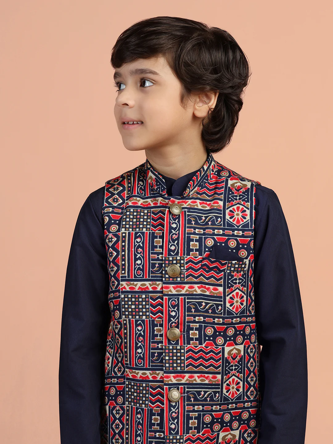 Multicolor Geometric Printed Jacket - Image 5