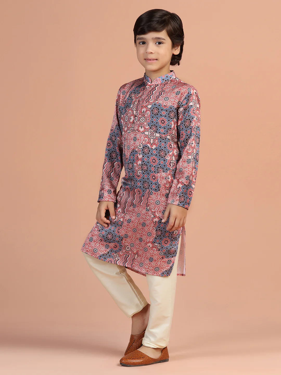 Multicolor Geometric Printed Kurta - Image 2