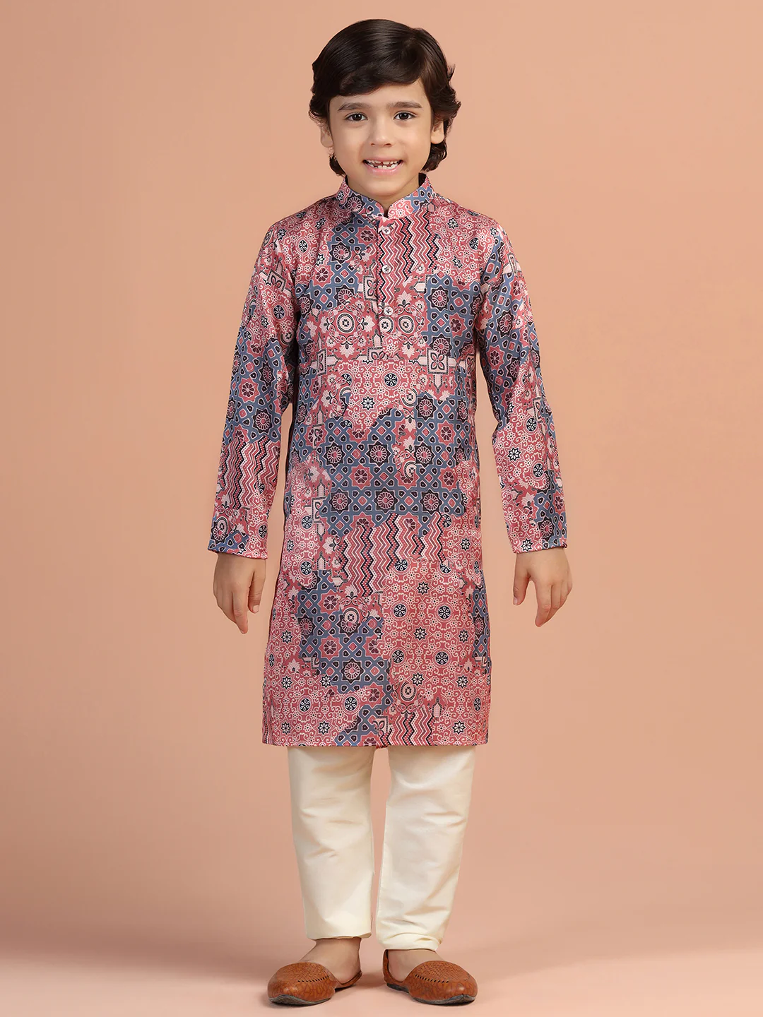 Multicolor Geometric Printed Kurta - Image 7