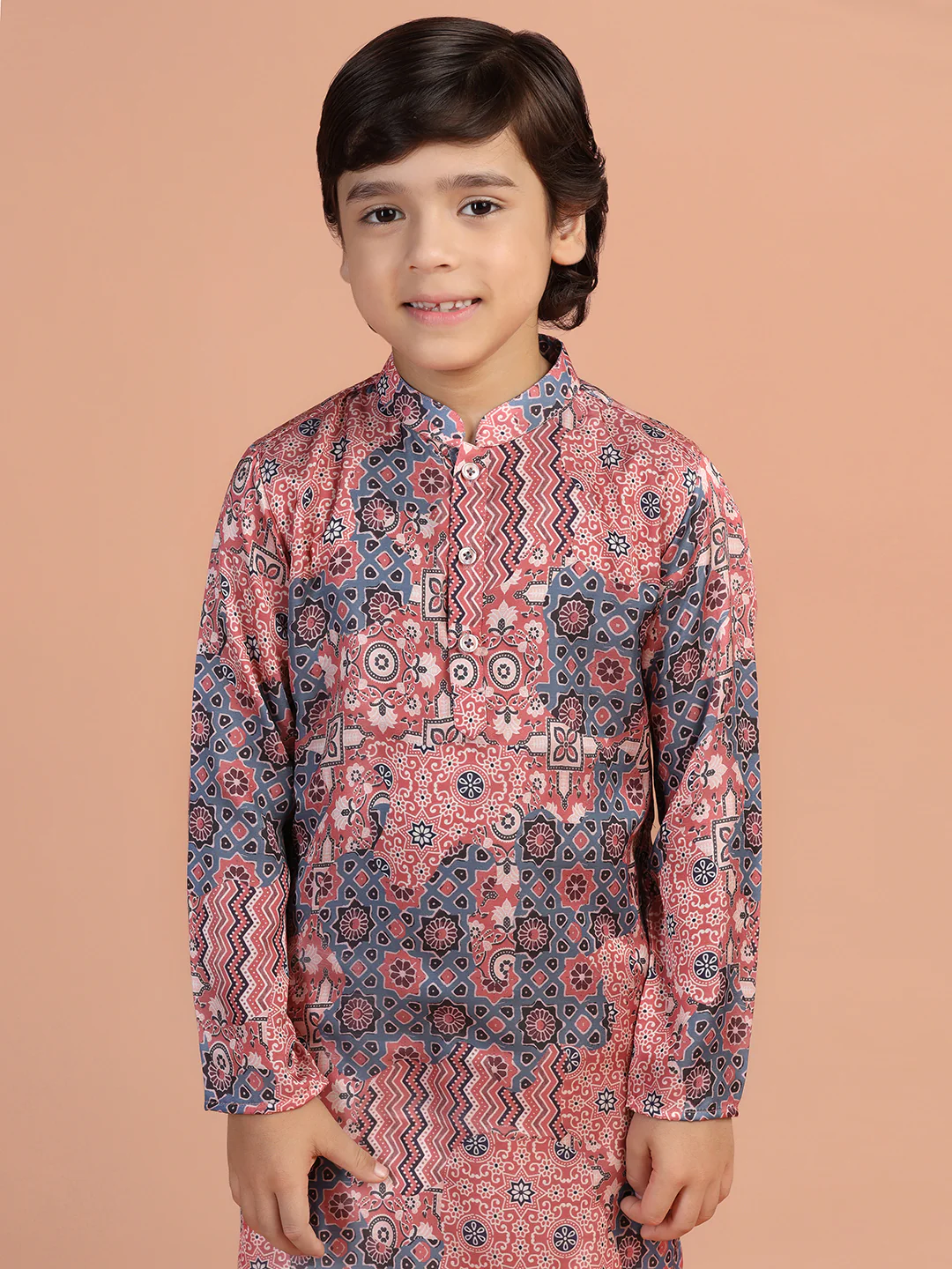 Multicolor Geometric Printed Kurta - Image 8