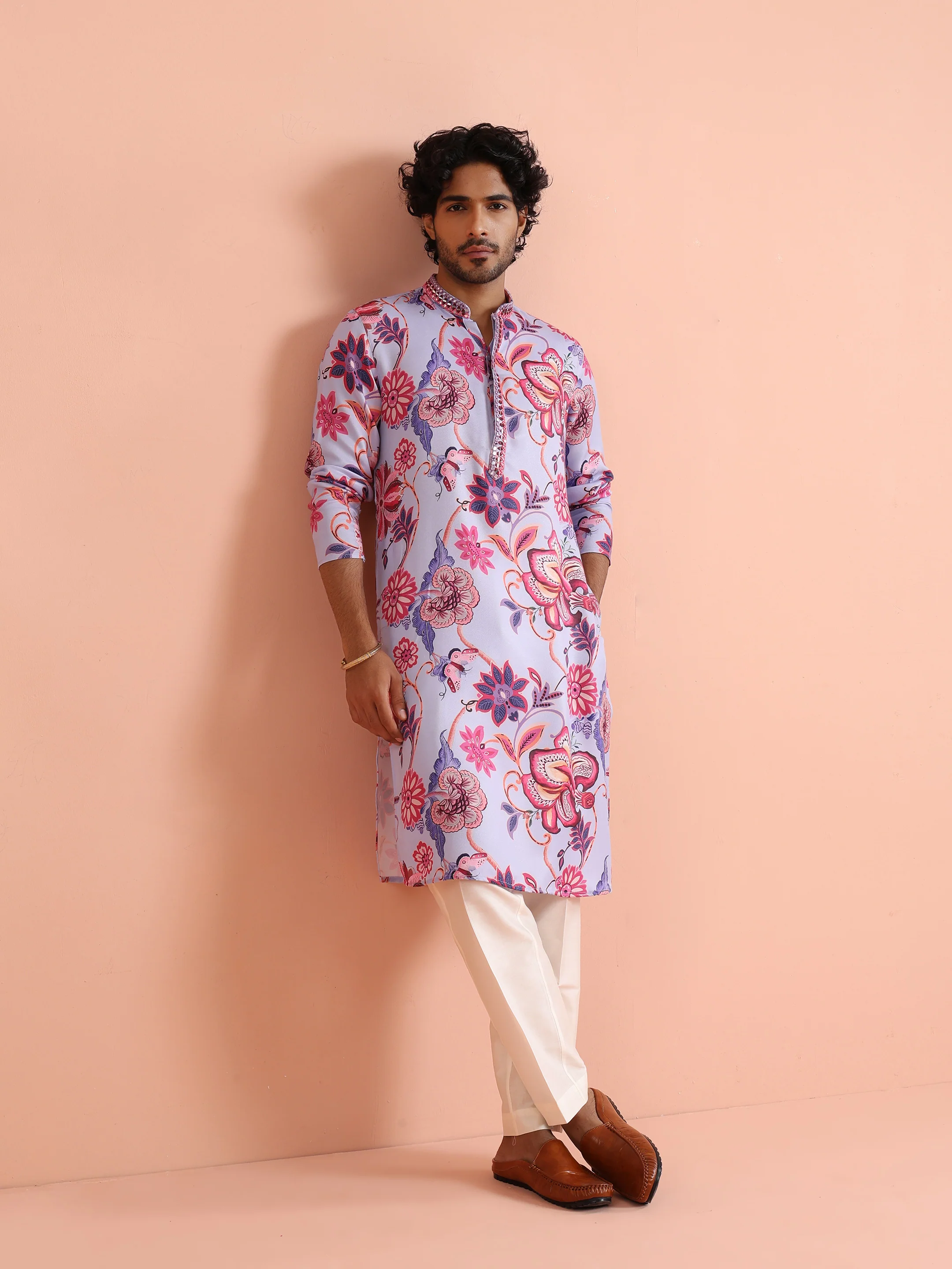 Multicolor Pashmina Kurta Trouser - Image 10